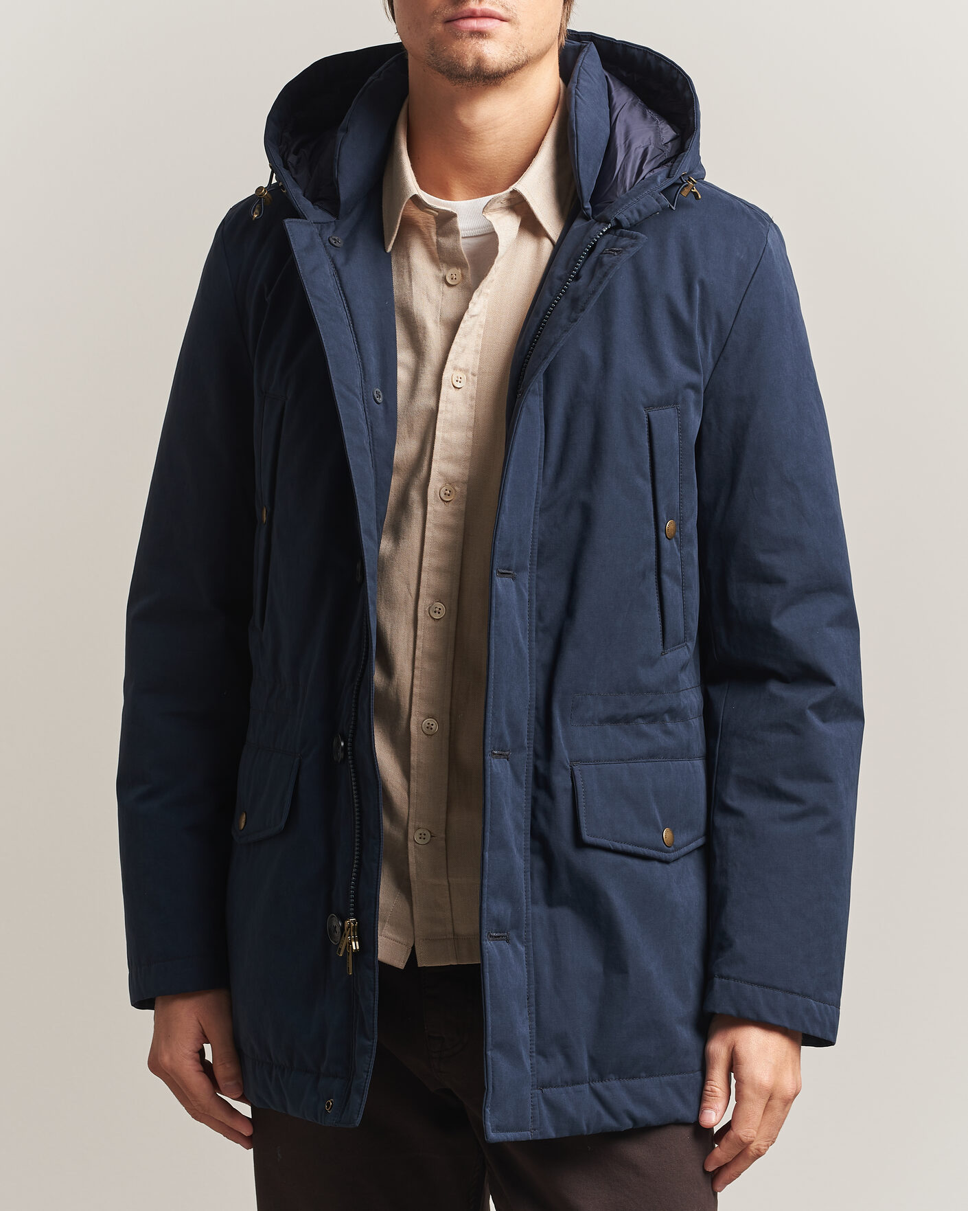 Herren | Jacken | Woolrich | Mountain Cloth Parka Melton Blue