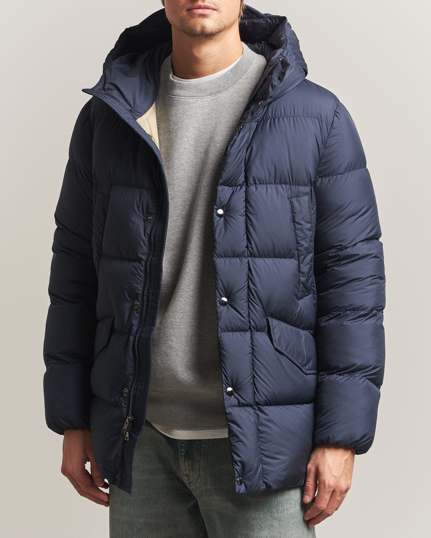 Herren | Jacken | Woolrich | Cloud Davis Parka Melton Blue