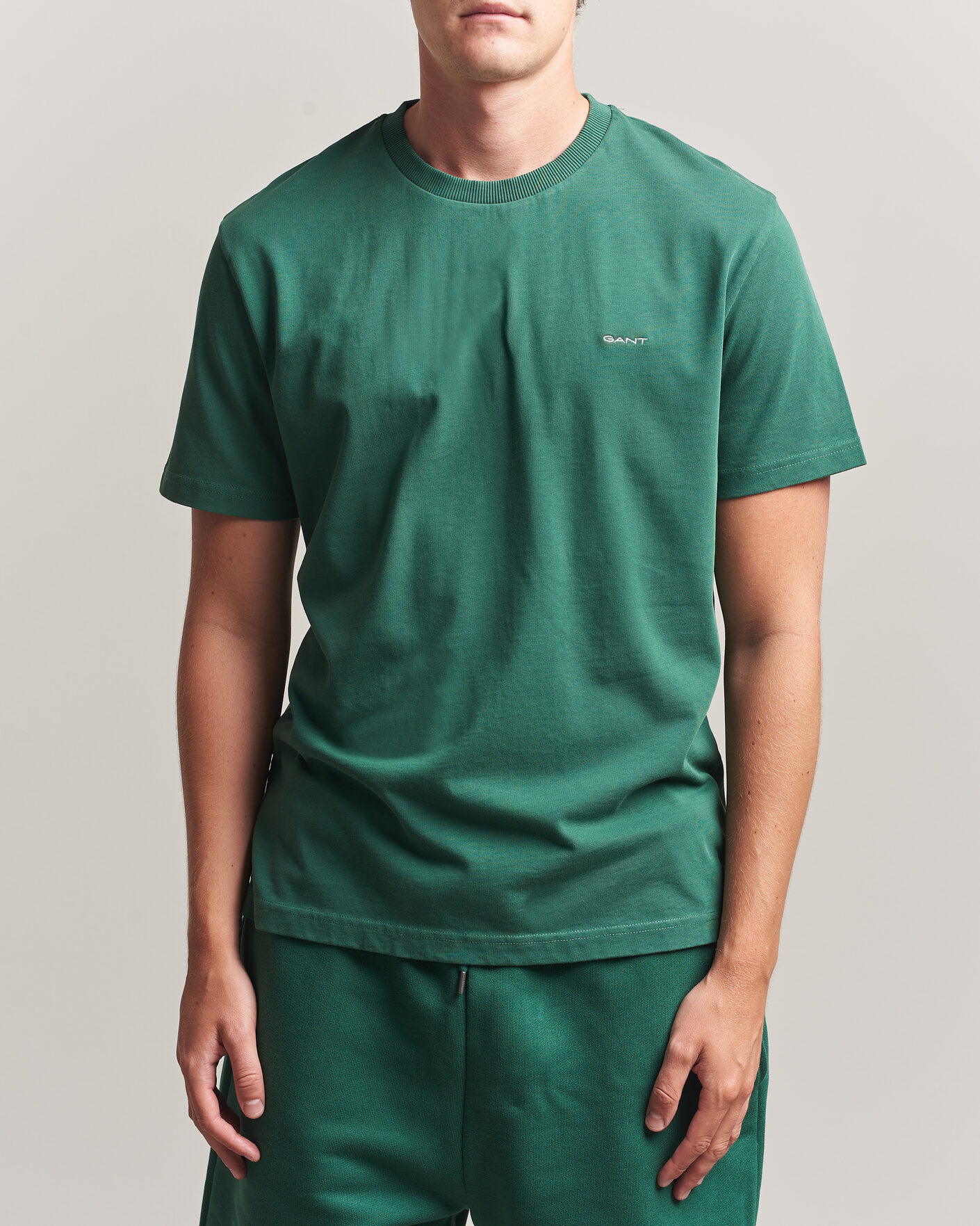 Herren | T-Shirts | Gant | Tournament Crew Neck T-Shirt Green