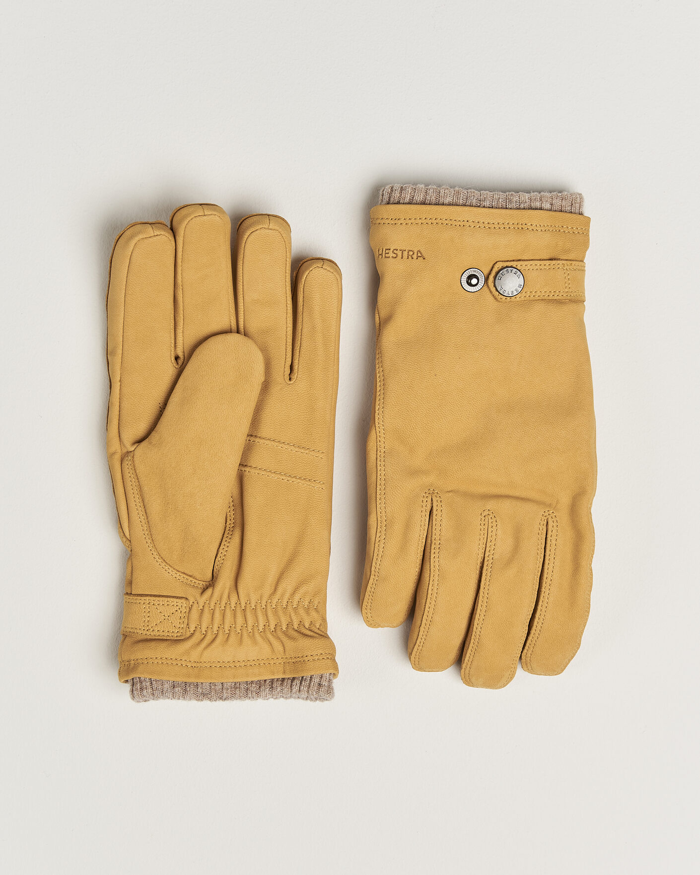 Herren | Handschuhe | Hestra | Bergvik Fleece Liner Buckle Nubuck Glove Tan