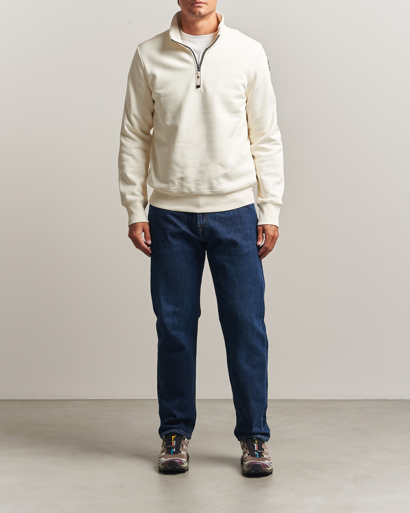 Herren | Pullover | Parajumpers | Broad Peak Super Easy Half Zip Sweatshirt Warm Ivory