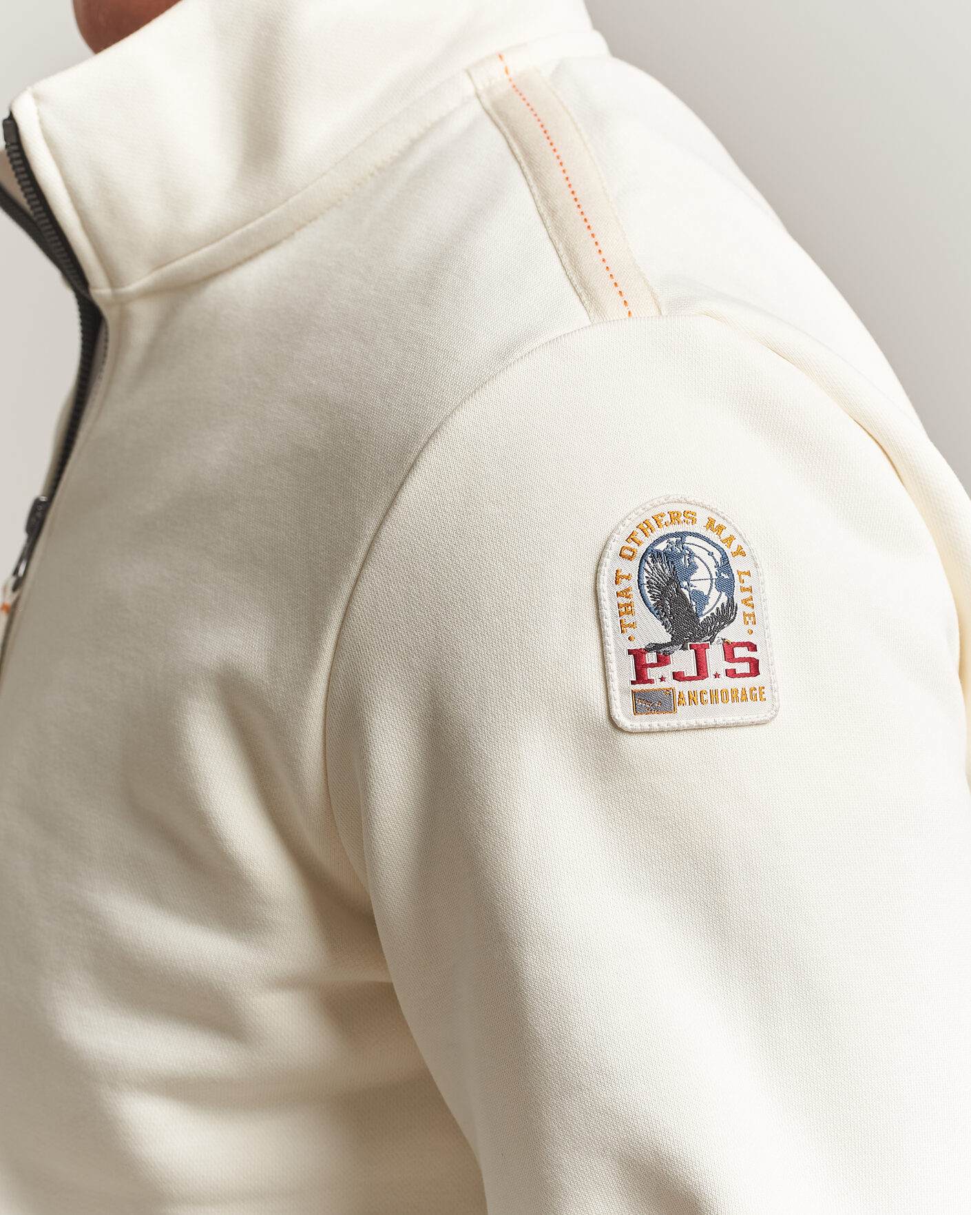 Herren | Pullover | Parajumpers | Broad Peak Super Easy Half Zip Sweatshirt Warm Ivory