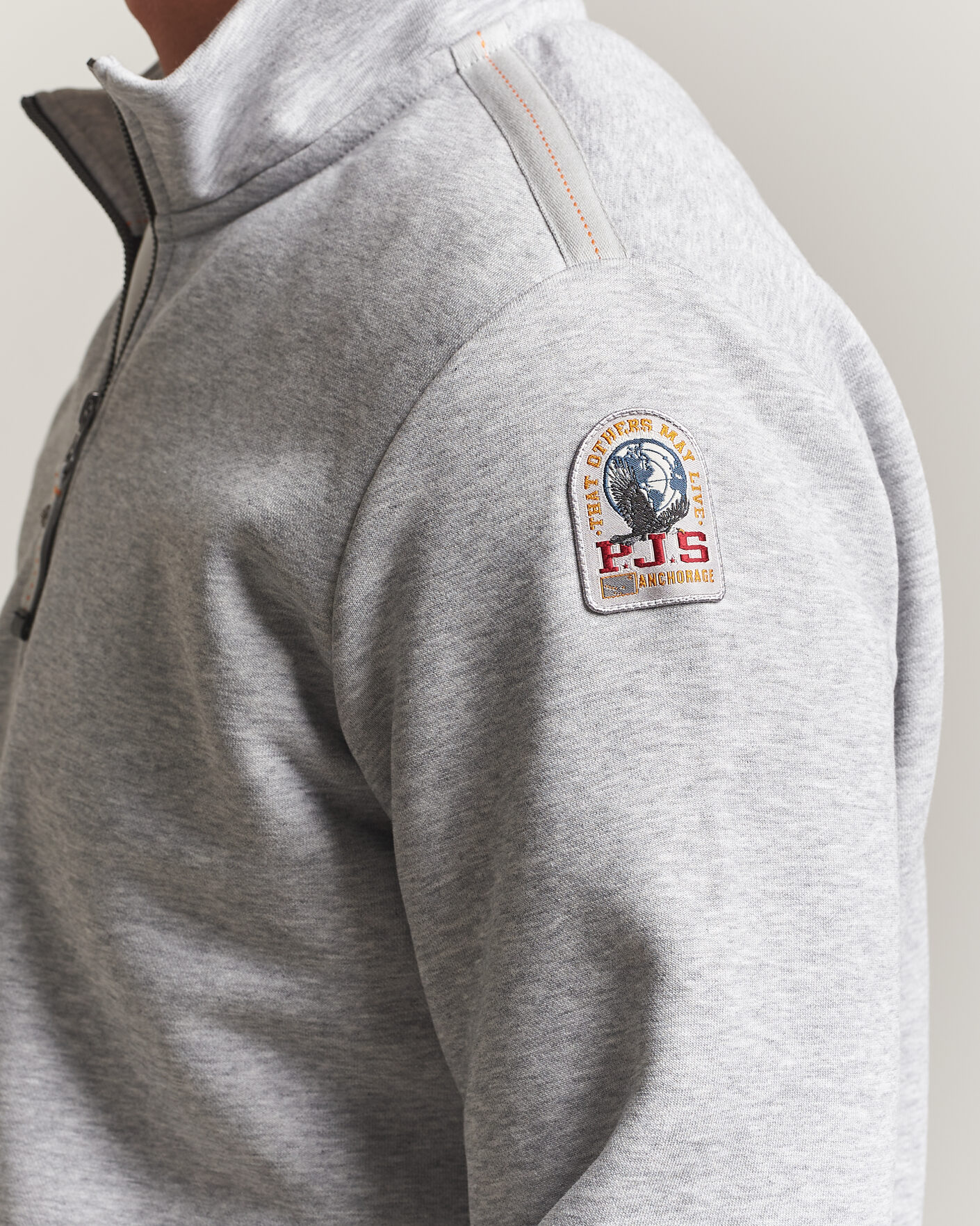 Herren | Pullover | Parajumpers | Broad Peak Super Easy Half Zip Sweatshirt Ash Grey Melange