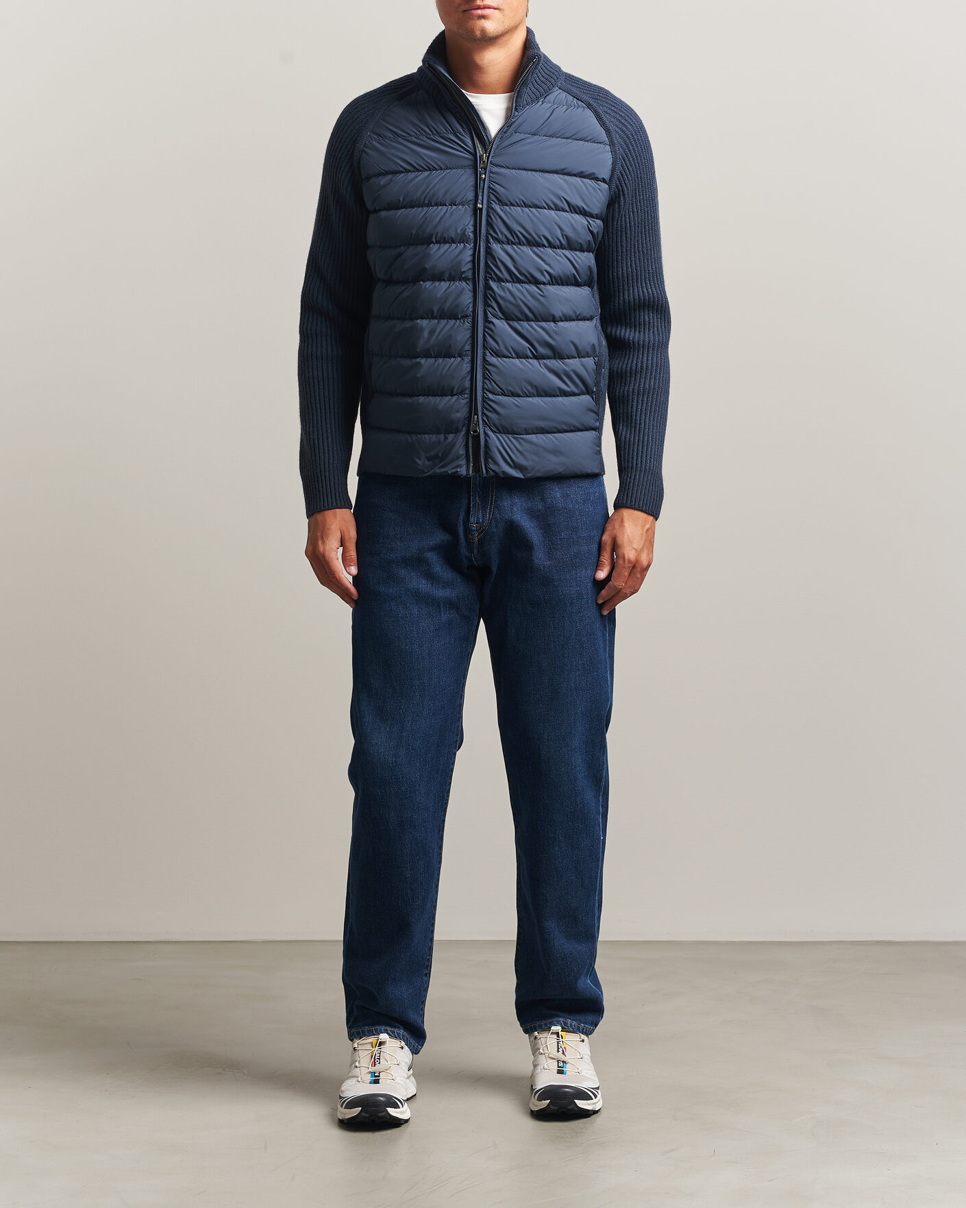 Herren | Jacken | Parajumpers | Olmo Rib Knitted Hybrid Jacket Nine Iron