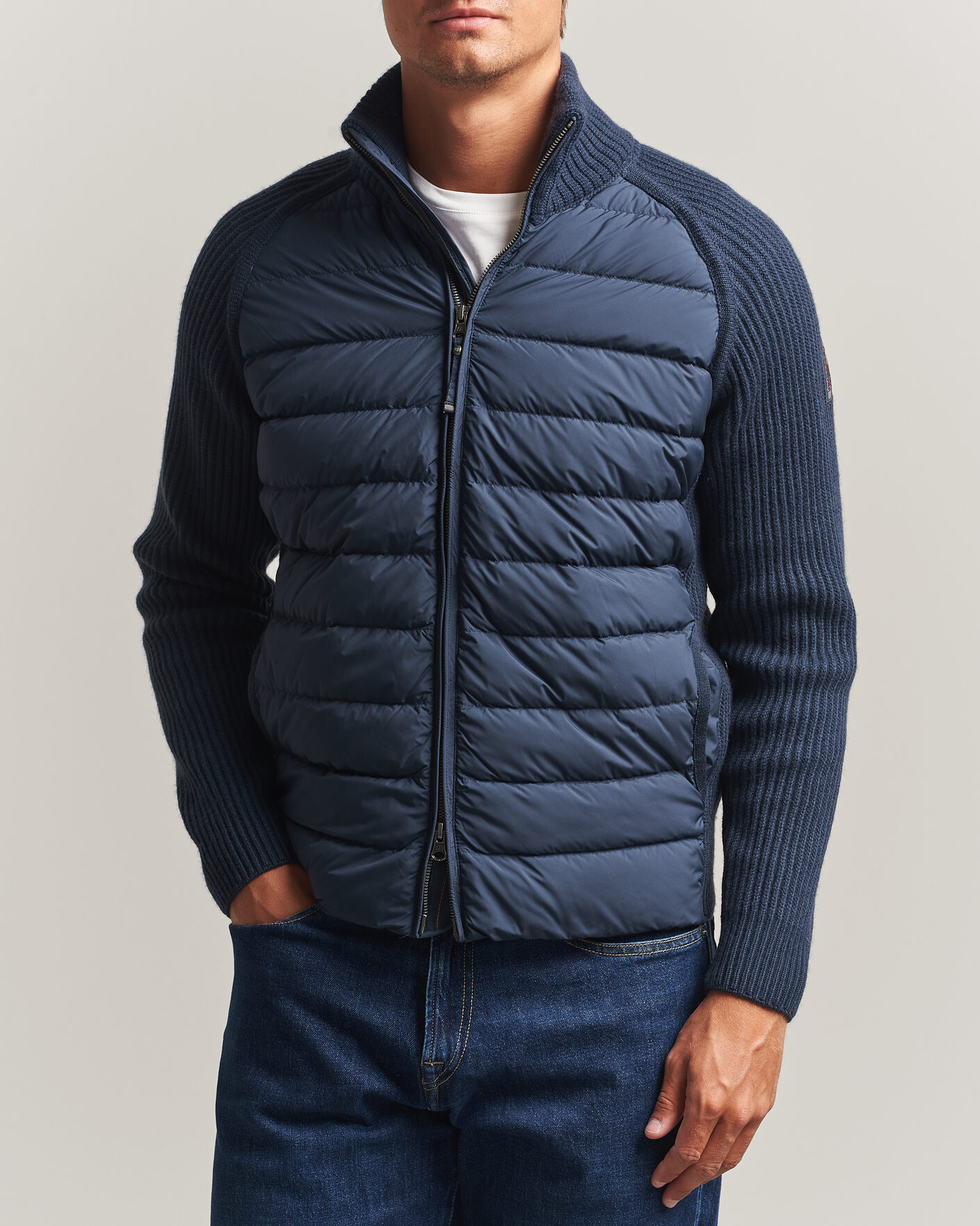 Herren | Jacken | Parajumpers | Olmo Rib Knitted Hybrid Jacket Nine Iron
