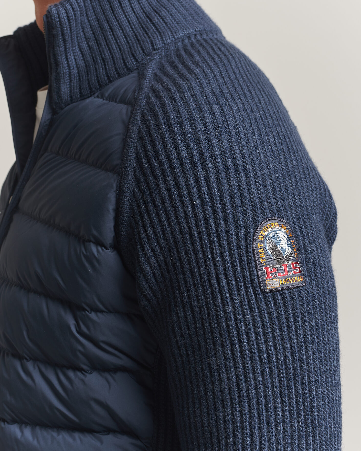 Herren | Jacken | Parajumpers | Olmo Rib Knitted Hybrid Jacket Nine Iron