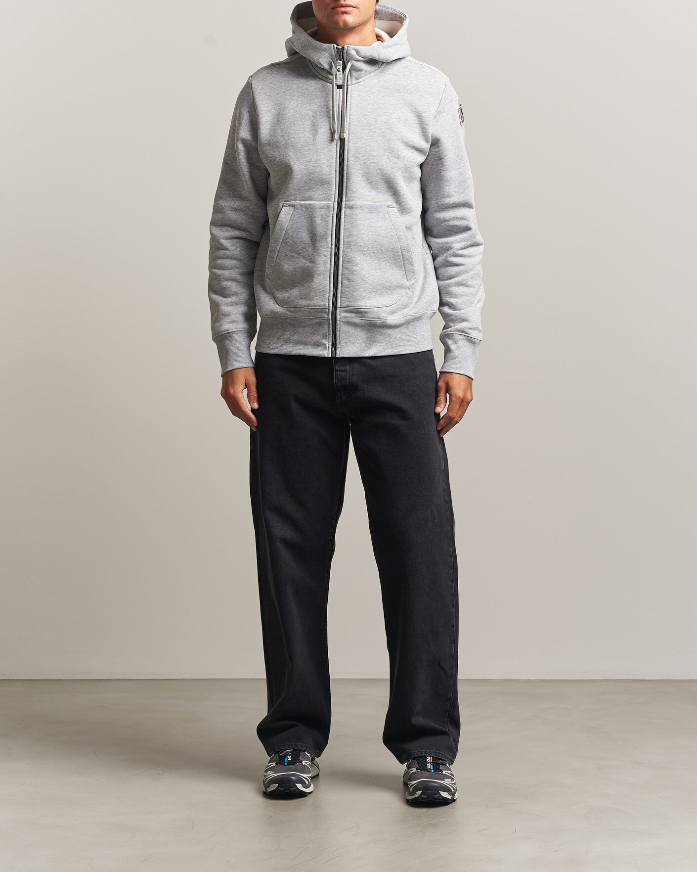 Herren | Pullover | Parajumpers | Charlie Super Easy Full Zip Ash Grey Melange