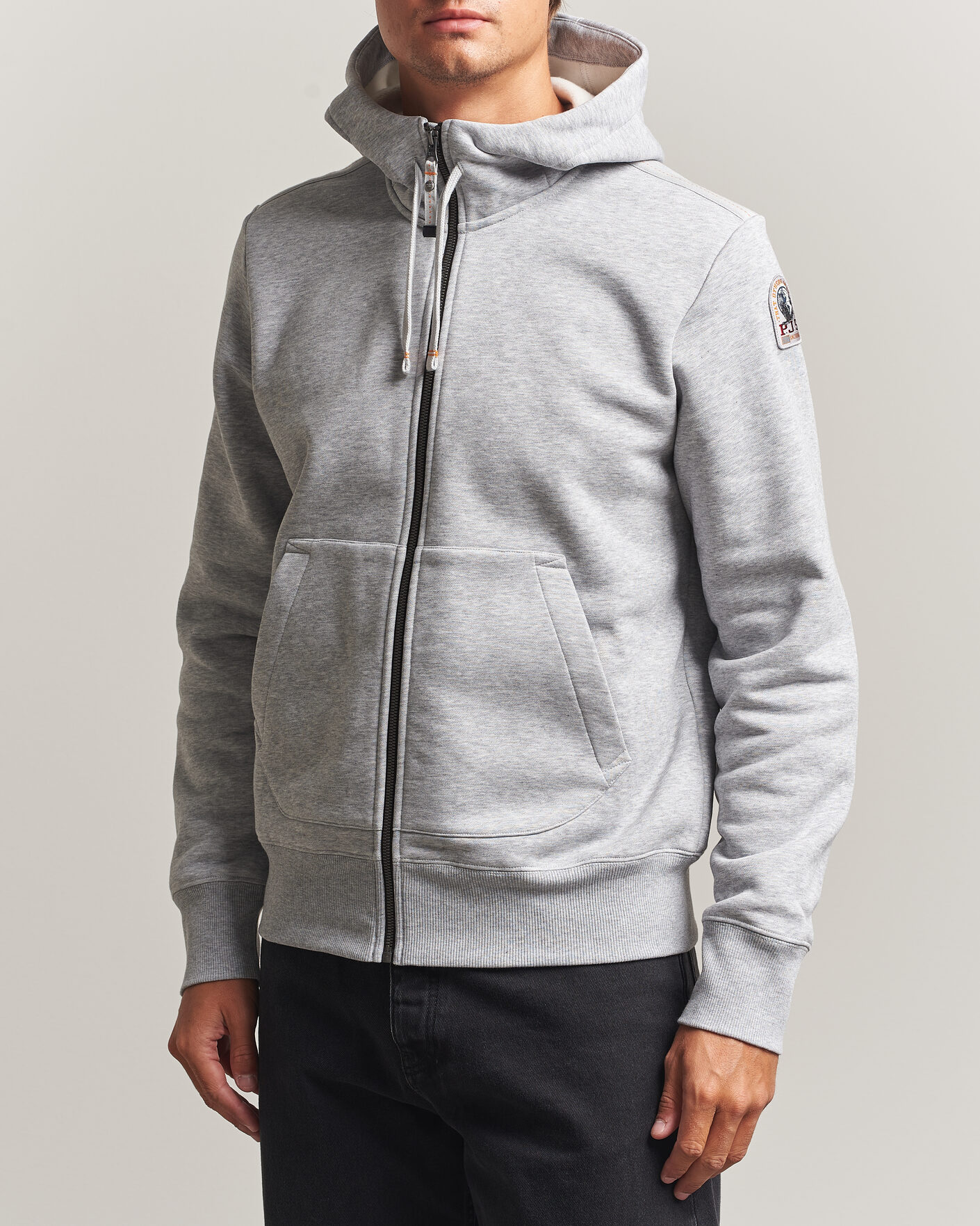 Herren | Pullover | Parajumpers | Charlie Super Easy Full Zip Ash Grey Melange
