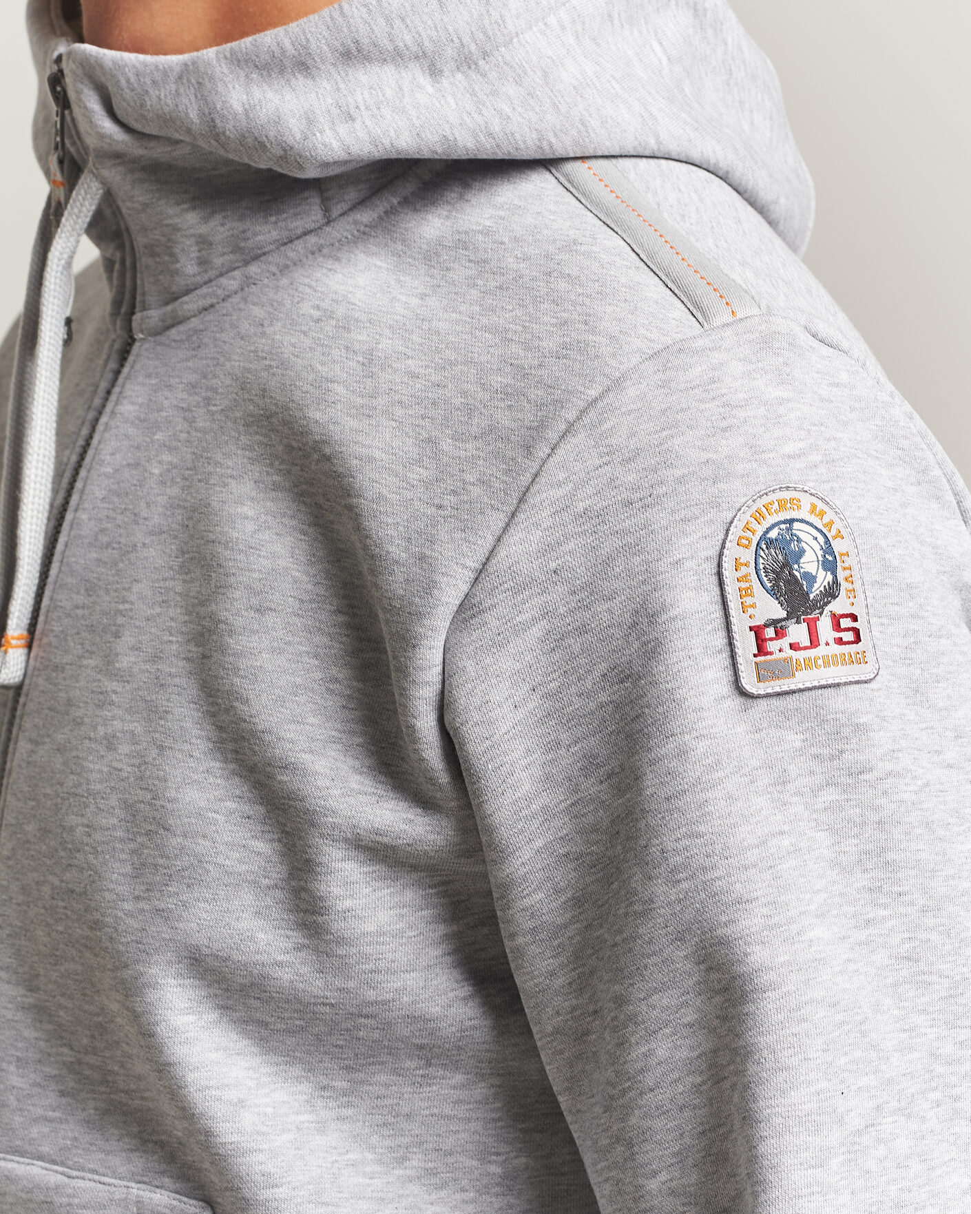 Herren | Pullover | Parajumpers | Charlie Super Easy Full Zip Ash Grey Melange