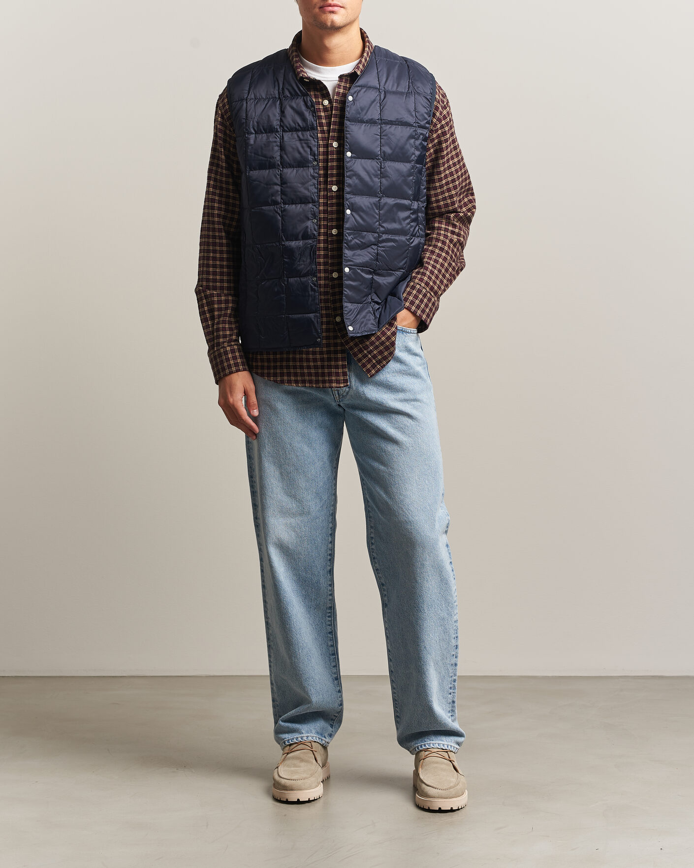 Herren | Westen | TAION | V-Neck Lightweight Down Vest Dark Navy