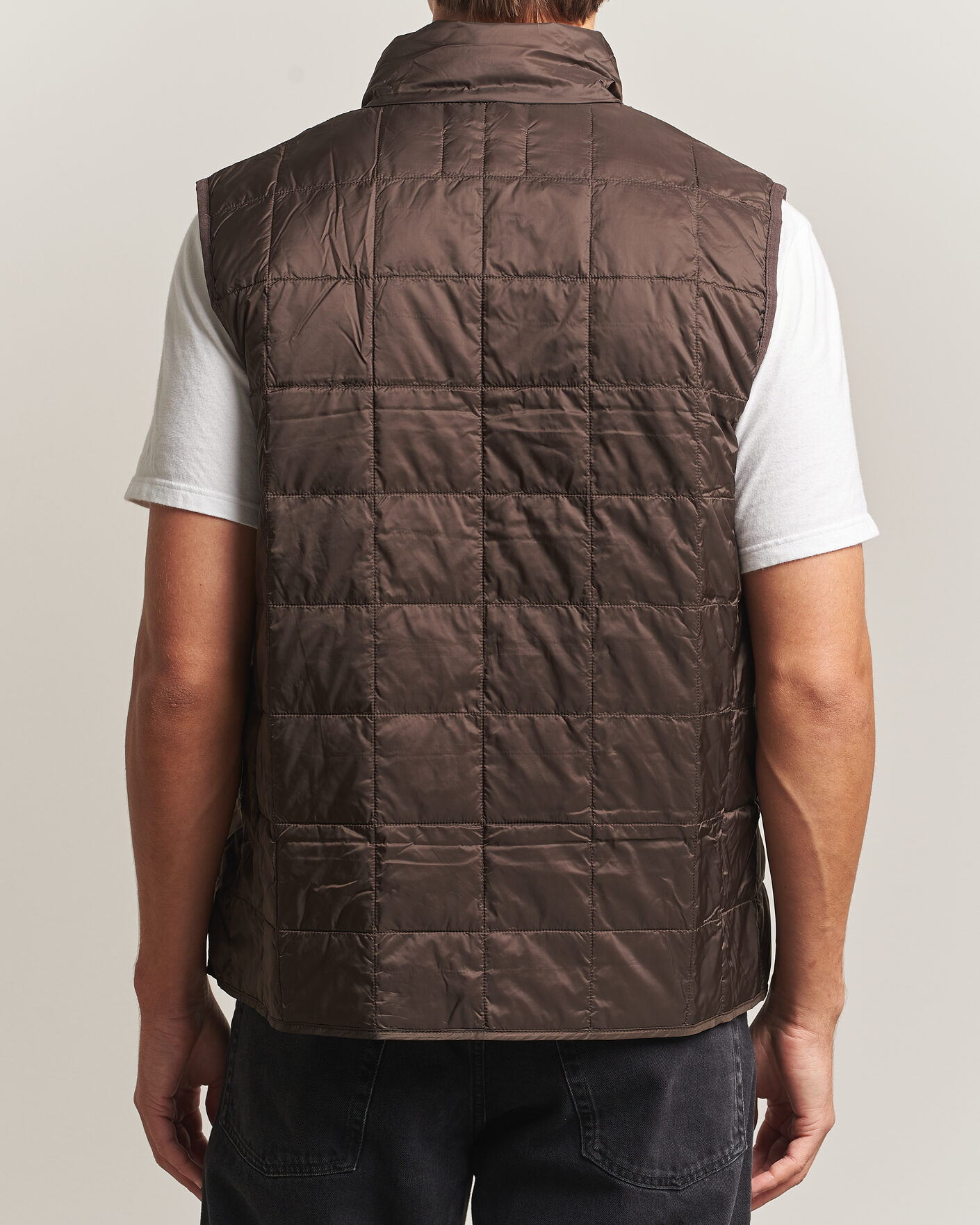 Herren | Westen | TAION | High Neck Full Zip Lightweight Down Vest Dark Choco