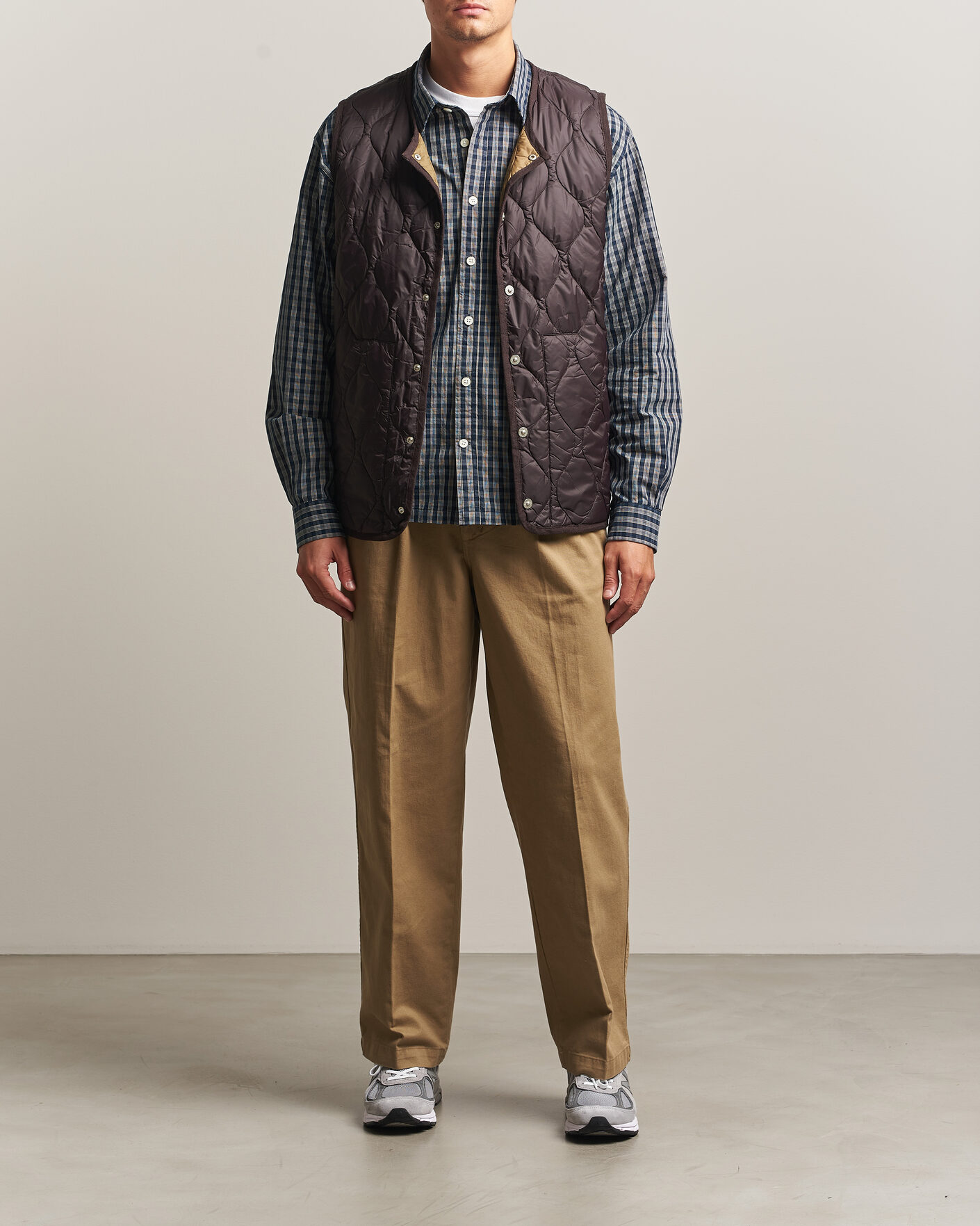 Herren | Westen | TAION | Military Crew Neck Down Vest Dark Choco