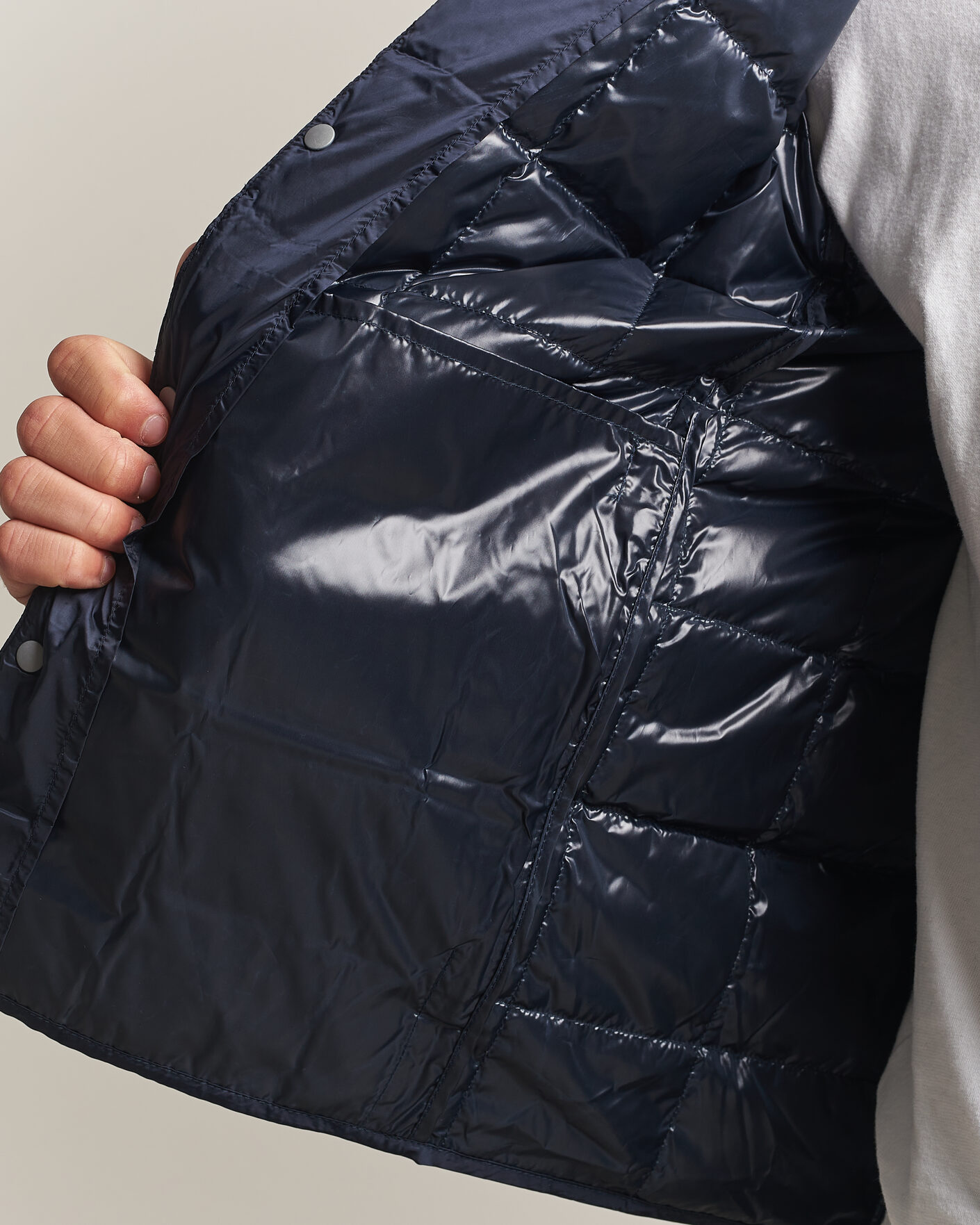 Herren | Jacken | TAION | Crew Neck Button Down Jacket Dark Navy