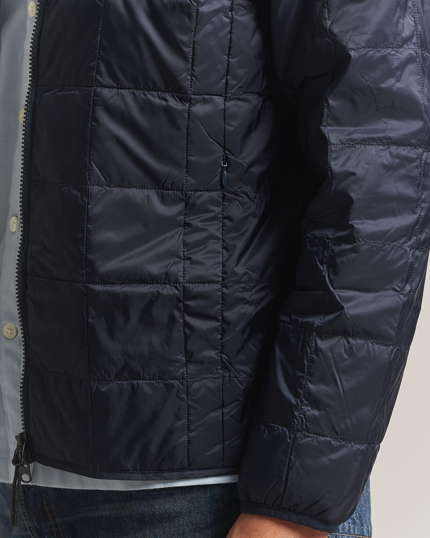 Herren | Jacken | TAION | High Neck Full Zip Lightweight Down Jacket Dark Navy