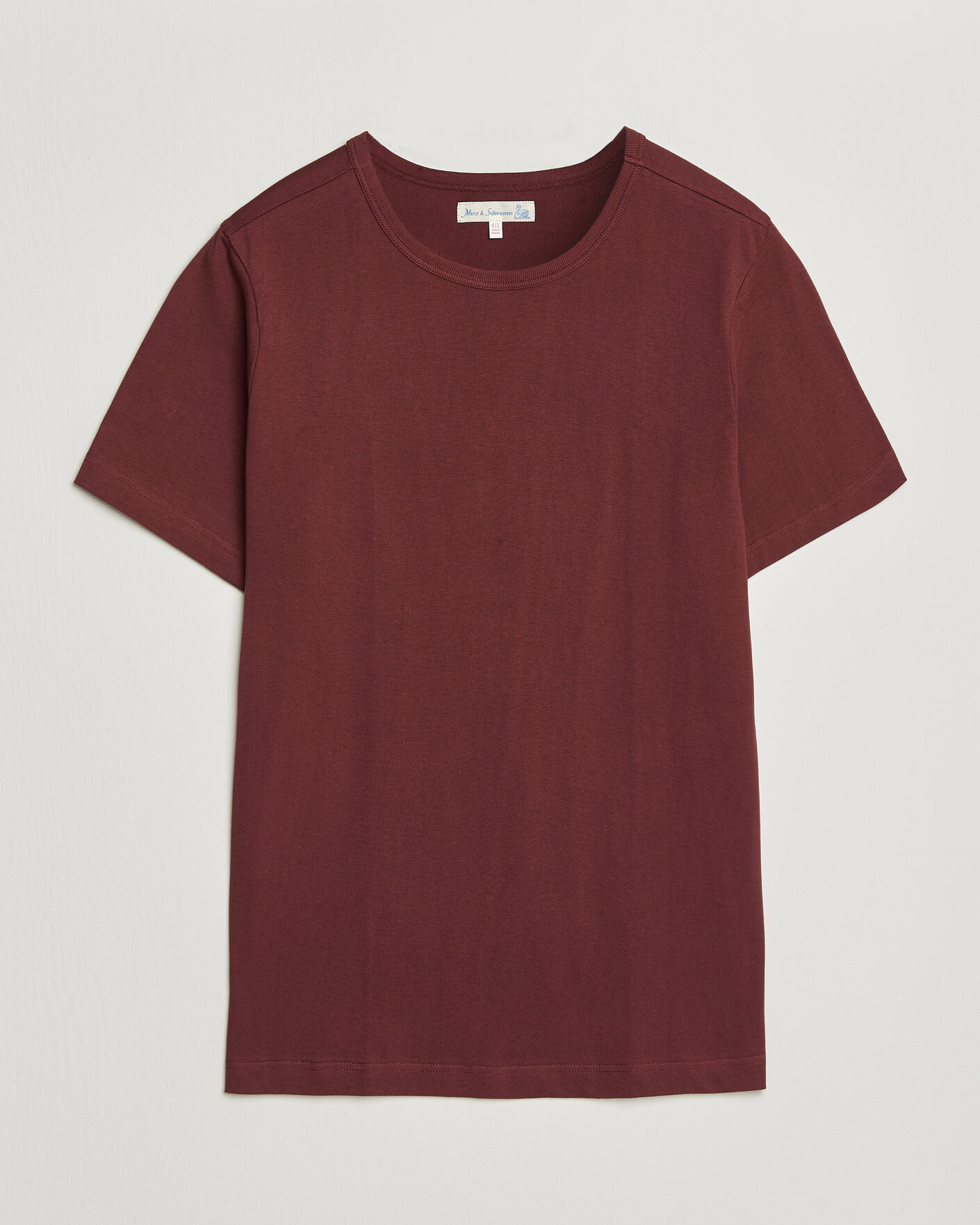 Herren | T-Shirts | Merz b. Schwanen | 1950s Classic Loopwheeled T-shirt Burgundy