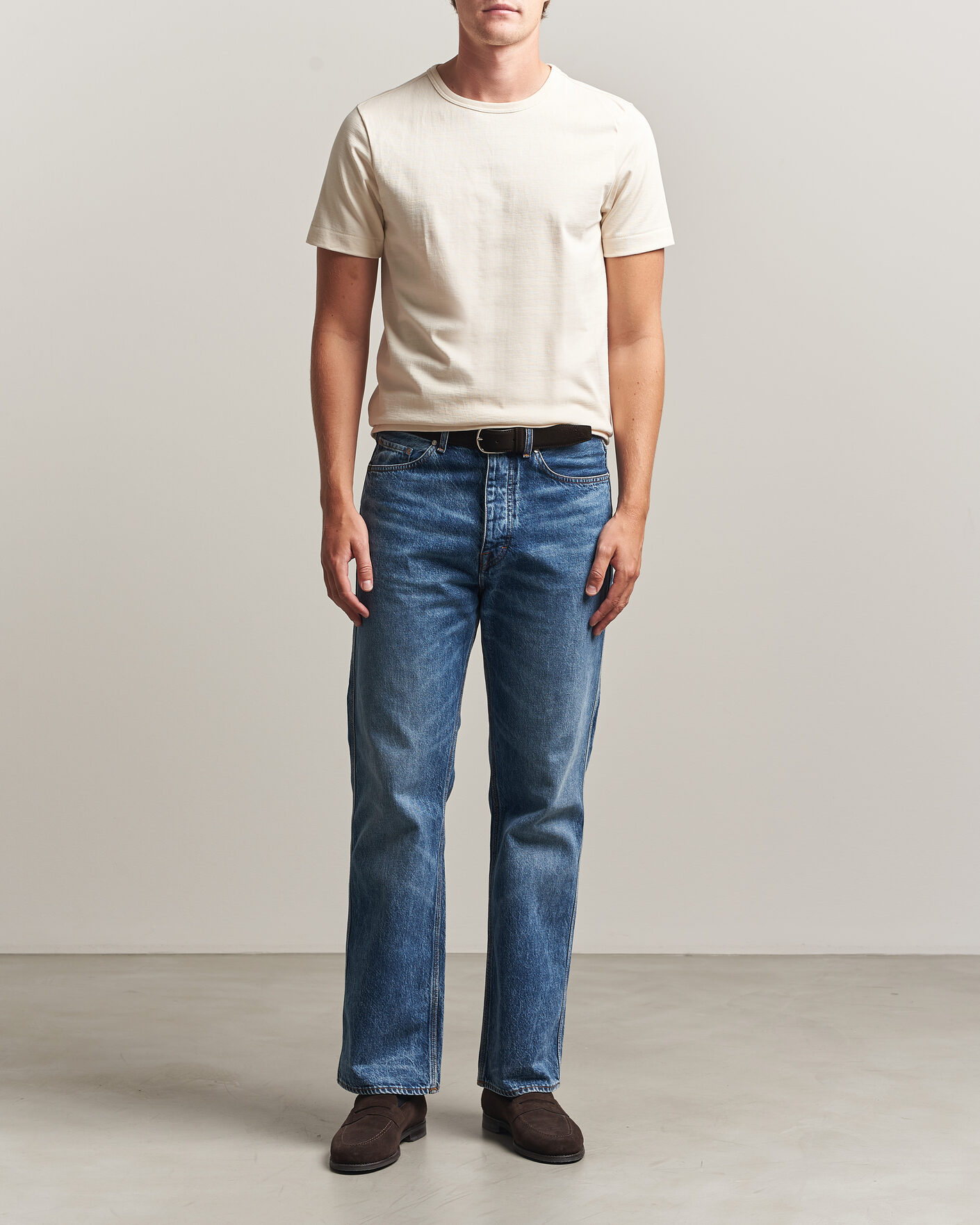 Herren | T-Shirts | Merz b. Schwanen | Classic Fit Loopwheeled T-Shirt Nature