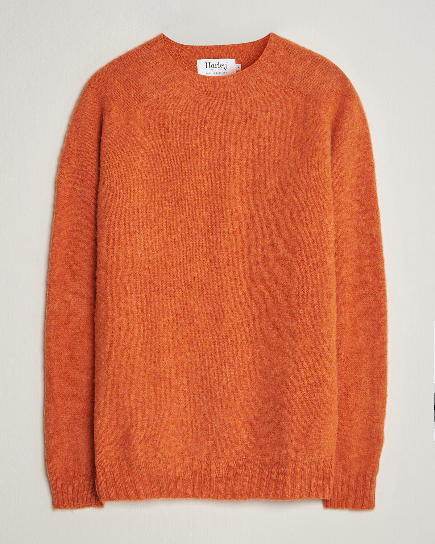 Herren | Pullover | Harley Of Scotland | Brushed Supersoft Lambswool Crewneck Satsuma
