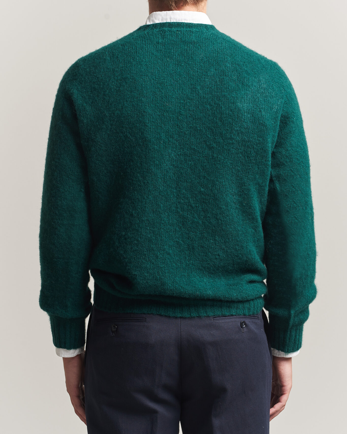 Herren | Pullover | Harley Of Scotland | Brushed Supersoft Lambswool Crewneck Tartan