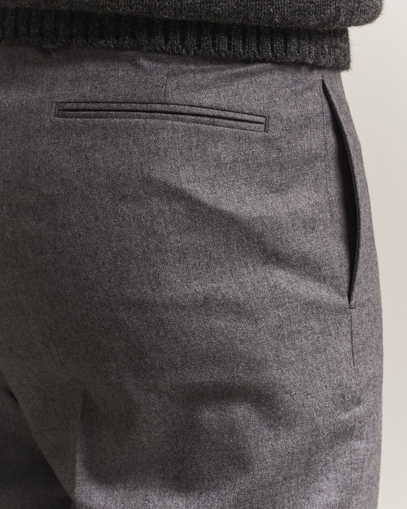 Herren | Hosen | Kamakura Shirts | Saxony Wool Ivy Trousers Mid Gray