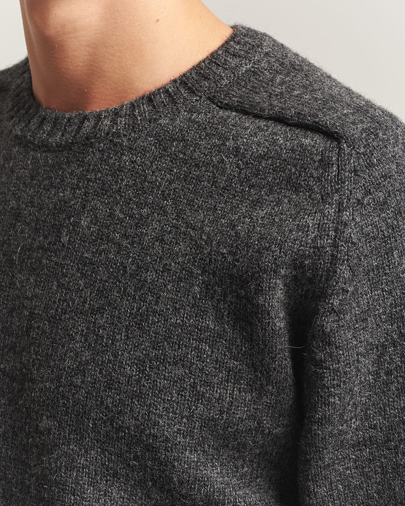 Herren | Pullover | Kamakura Shirts | 5 Gauge Shetland Sweater Gray