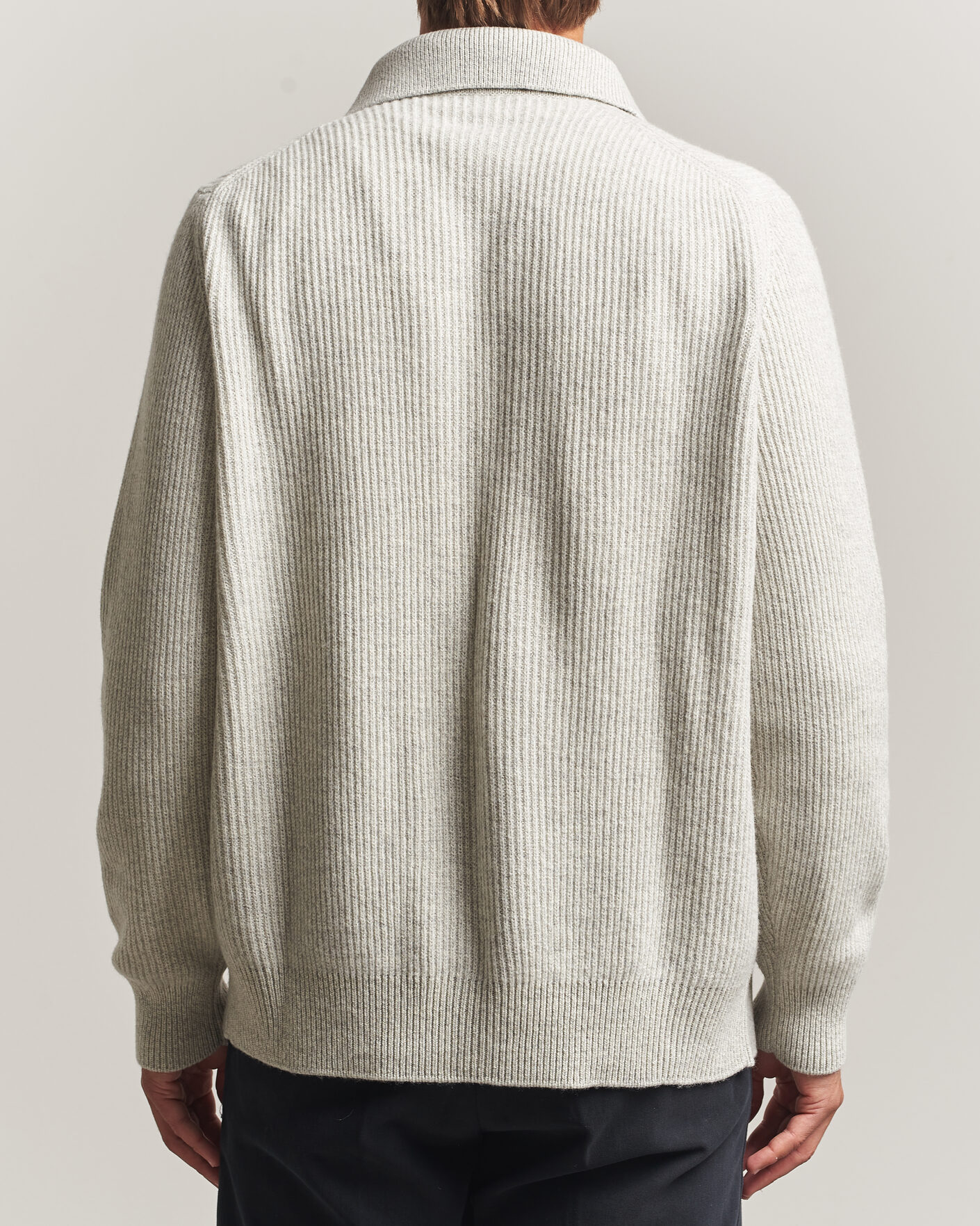 Herren | Pullover | Lardini | Heavy Knitted Cardigan Light Grey