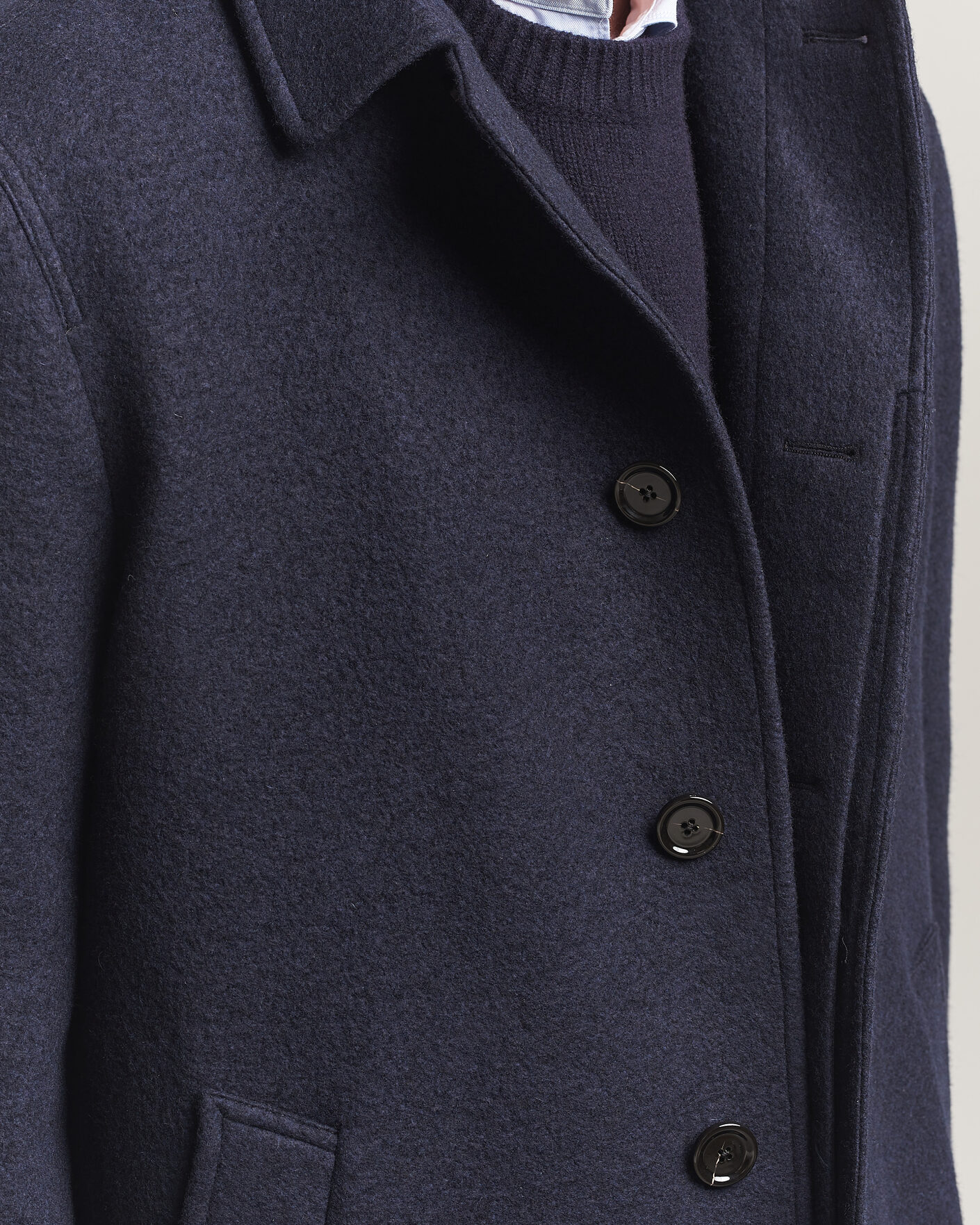 Herren | Jacken | Lardini | Wool/Cashmere Boucle Car Coat Navy
