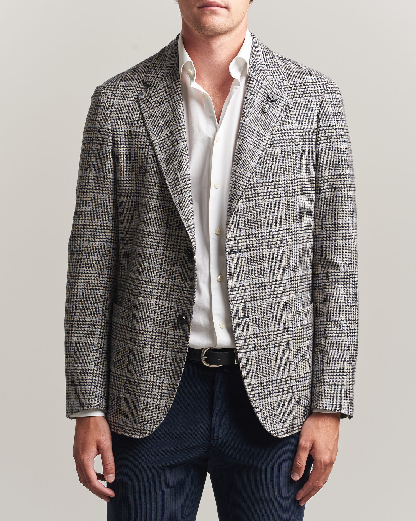 Herren | Sakkos | Lardini | Wool/Cashmere Houndstooth Blazer Blue