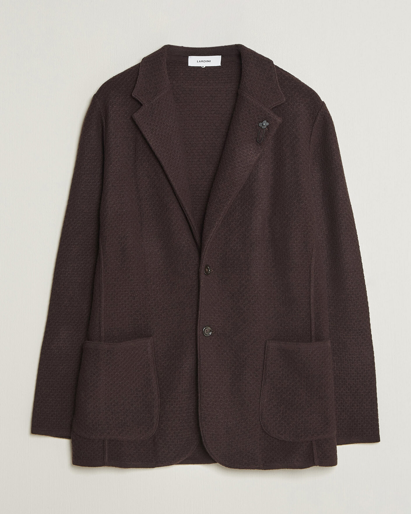 Herren | Sakkos | Lardini | Knitted Structure Wool/Cashmere Blazer Brown