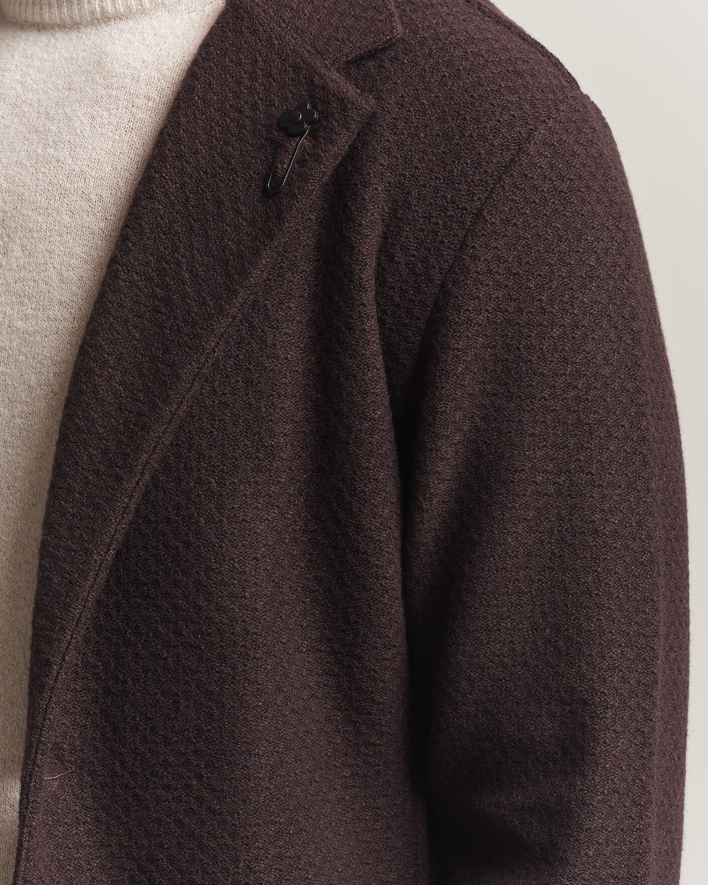 Herren | Sakkos | Lardini | Knitted Structure Wool/Cashmere Blazer Brown