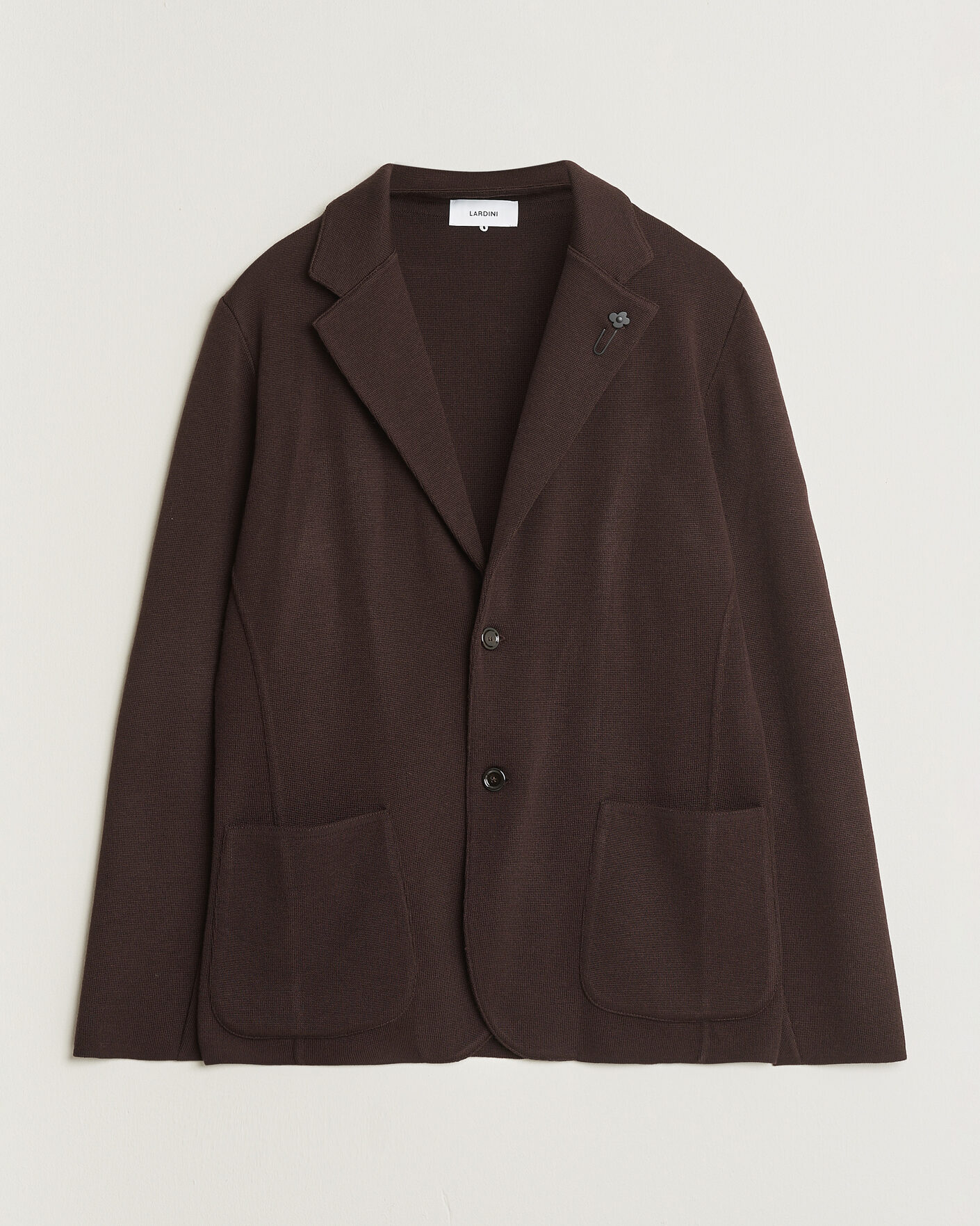 Herren | Sakkos | Lardini | Knitted Wool Blazer Brown