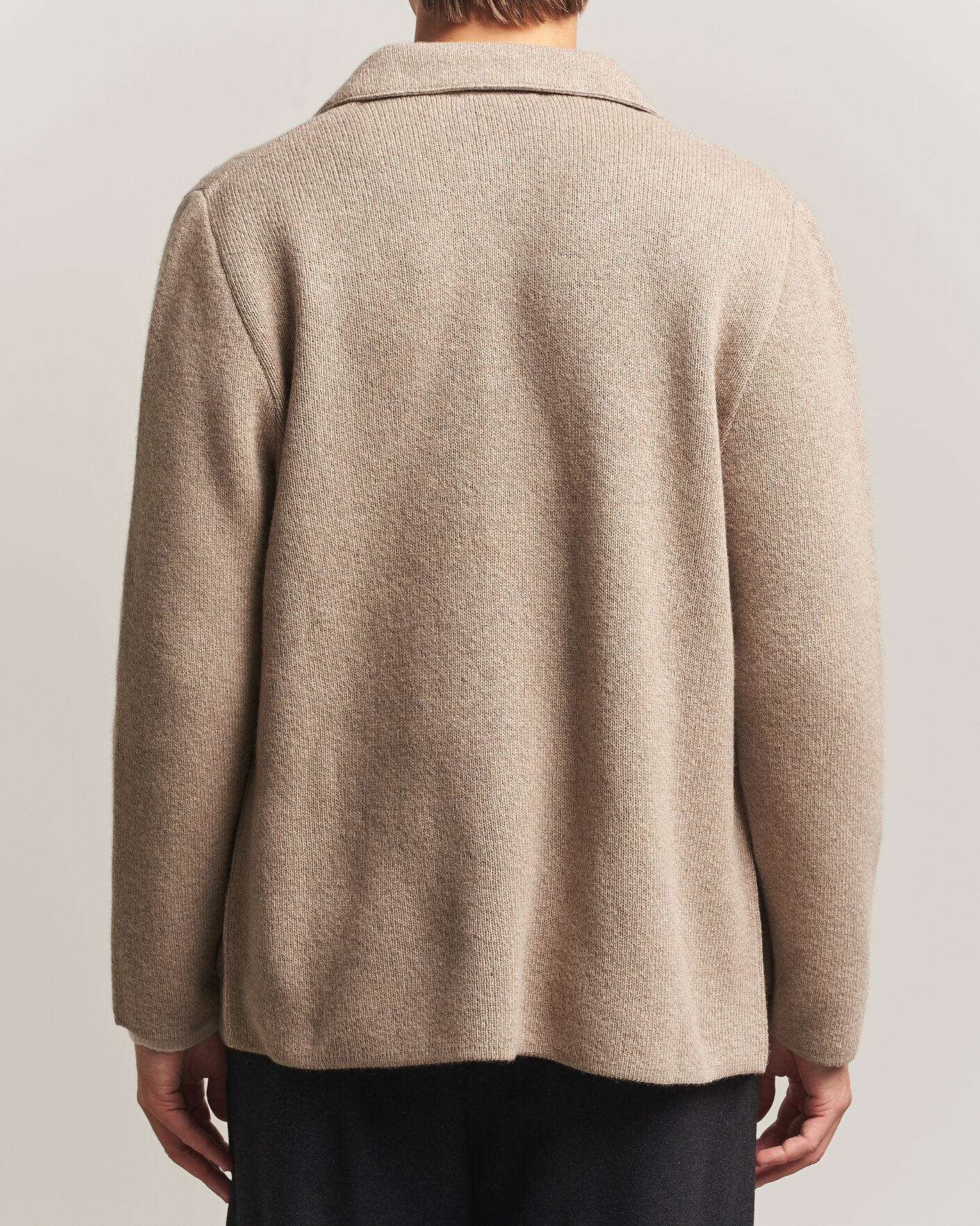 Herren | Pullover | Lardini | Knitted Cashmere Overshirt Light Brown