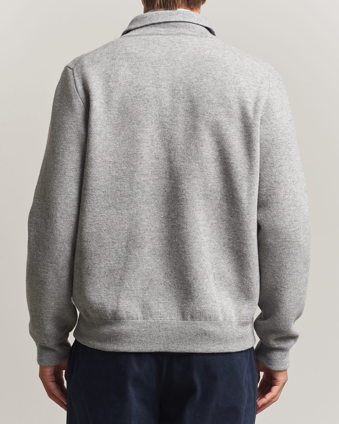 Herren | Jacken | Lardini | Knitted Wool Bomber Jacket Grey