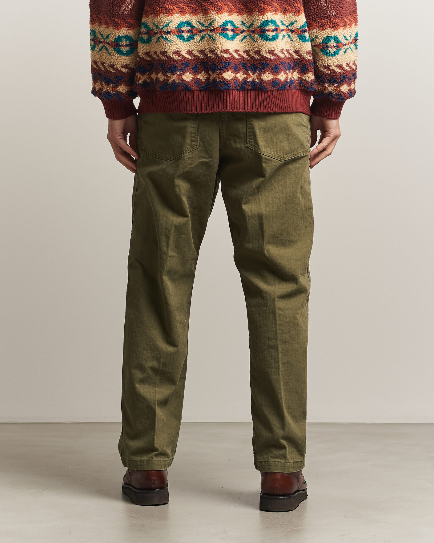 Herren | Hosen | orSlow | Vintage Fit Herringbone Fatigue Pants Army Green