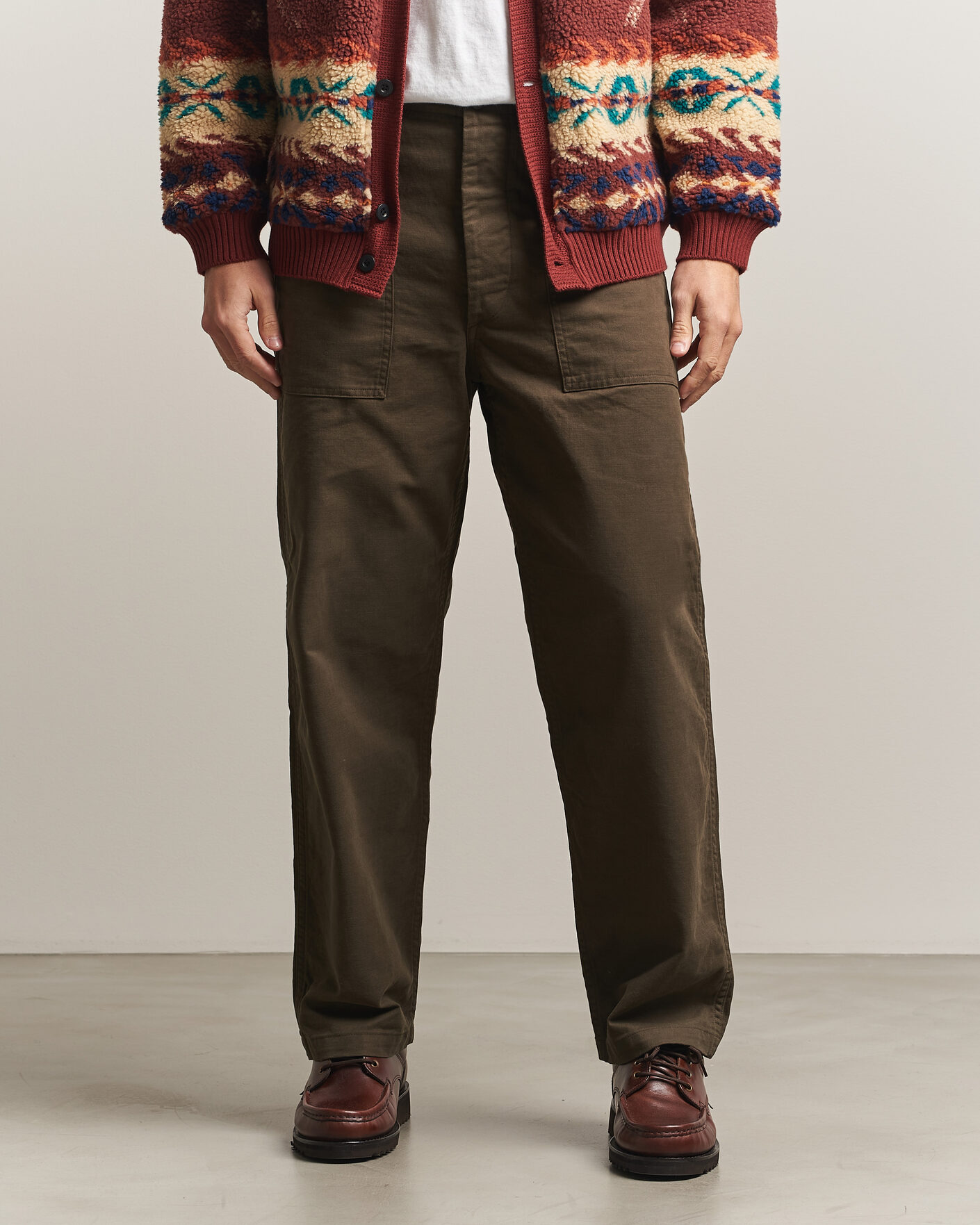 Herren | Hosen | orSlow | Regular Fit Original Sateen Fatigue Pants Coffee Brown