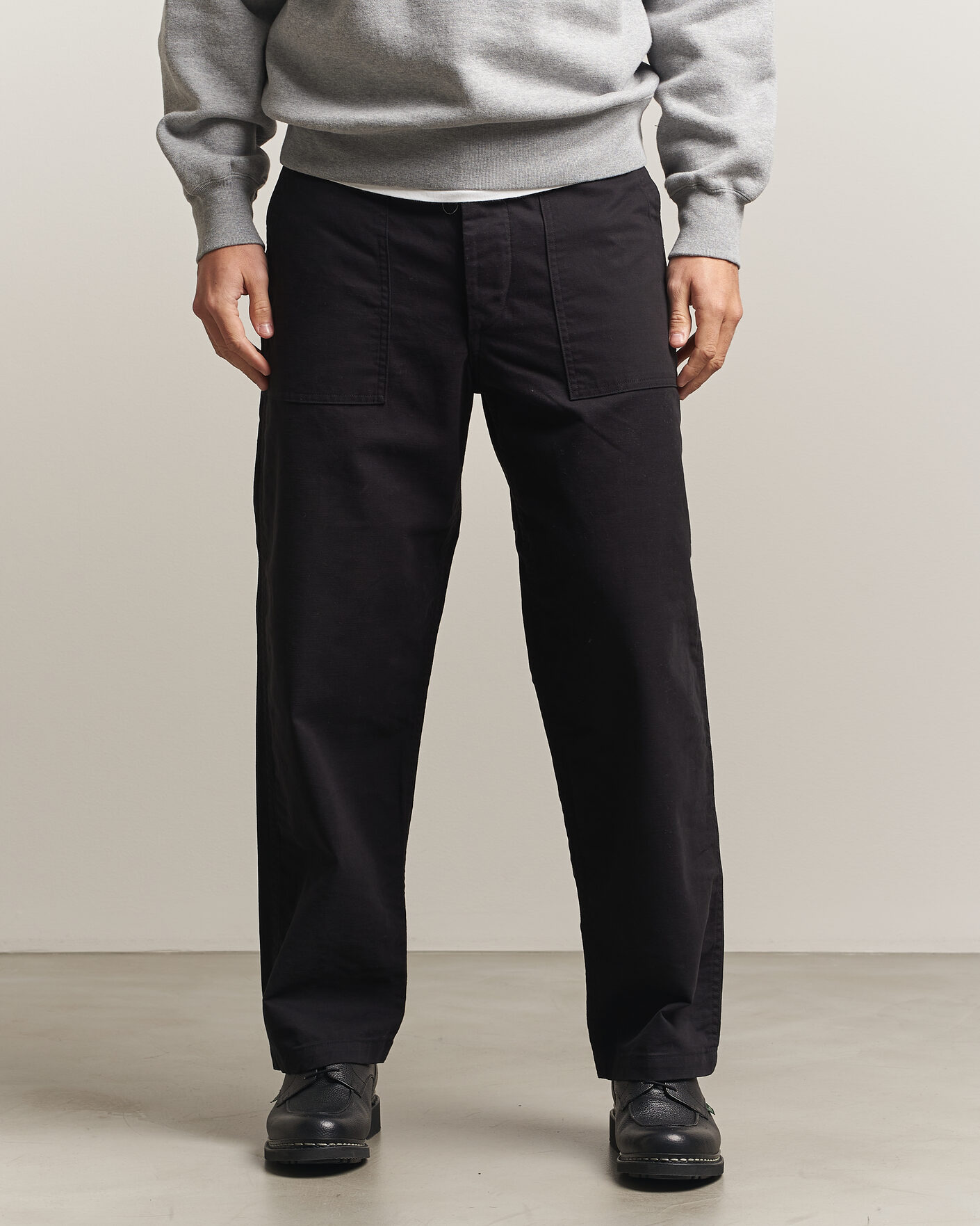 Herren | Hosen | orSlow | Regular Fit Original Sateen Fatigue Pants Black