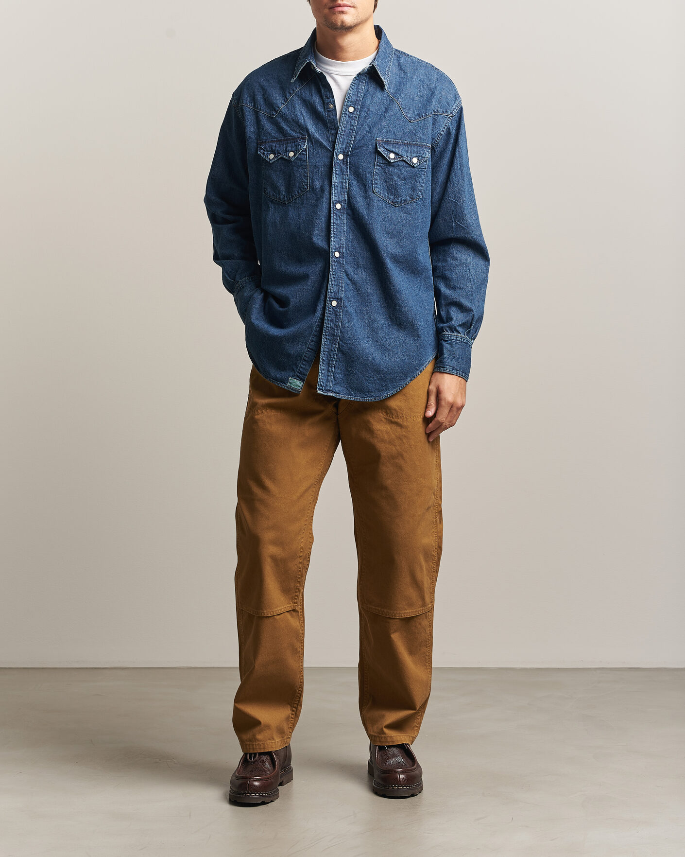 Herren | Hosen | orSlow | Double Knee Work Trousers Brown