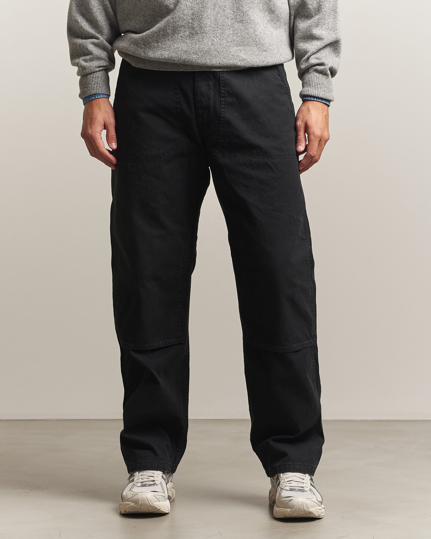 Herren | Hosen | orSlow | Double Knee Work Trousers Black