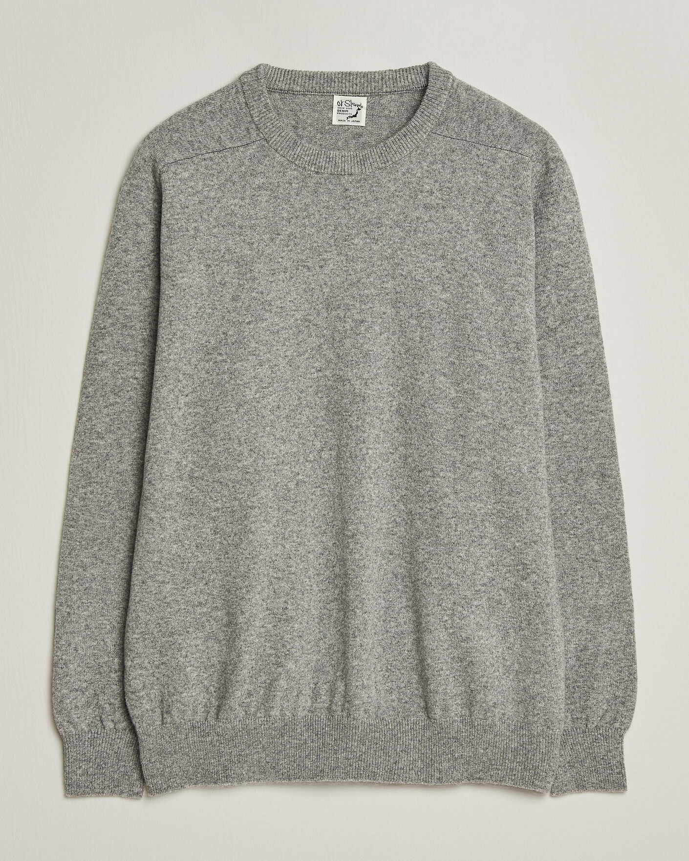 Herren | Pullover | orSlow | Simple Crew Neck Sweater Light Grey