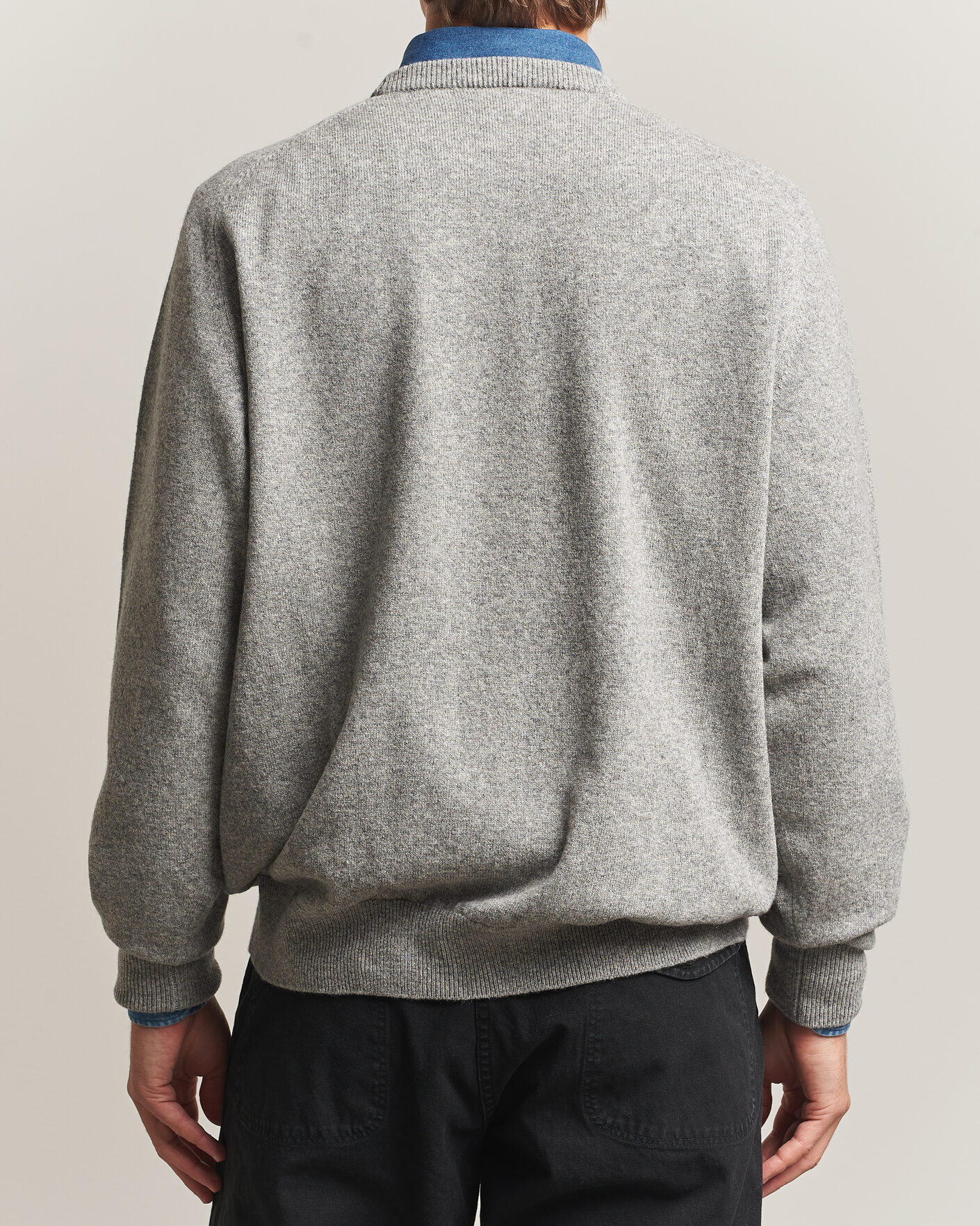 Herren | Pullover | orSlow | Simple Crew Neck Sweater Light Grey