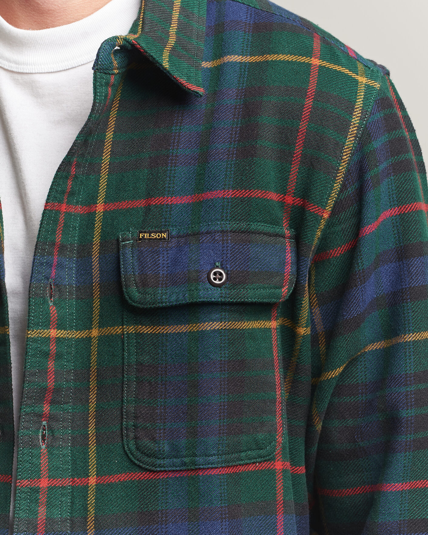 Herren | Hemden | Filson | Vintage Flannel Work Shirt Green/Navy
