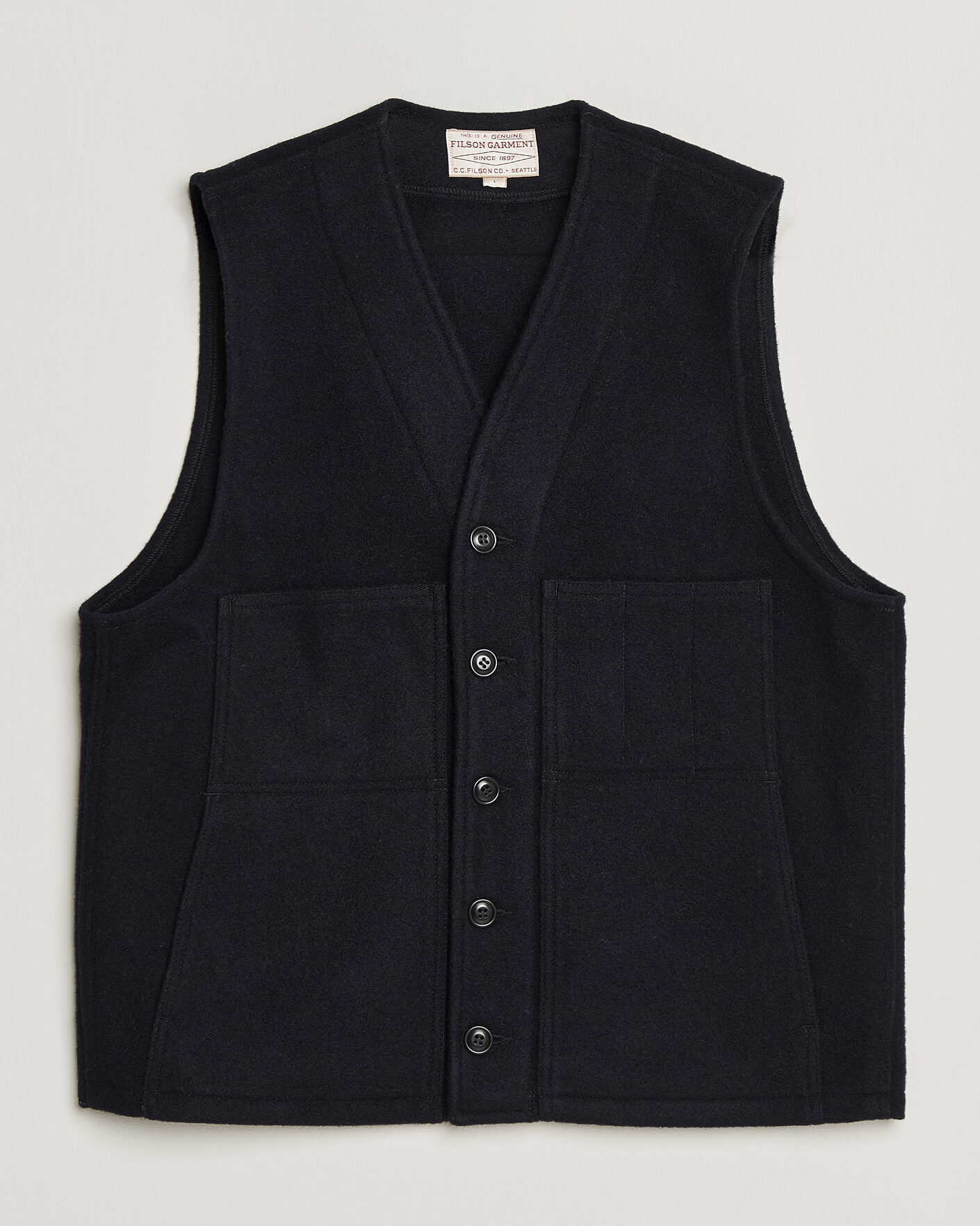 Herren | Westen | Filson | Mackinaw Wool Vest Navy