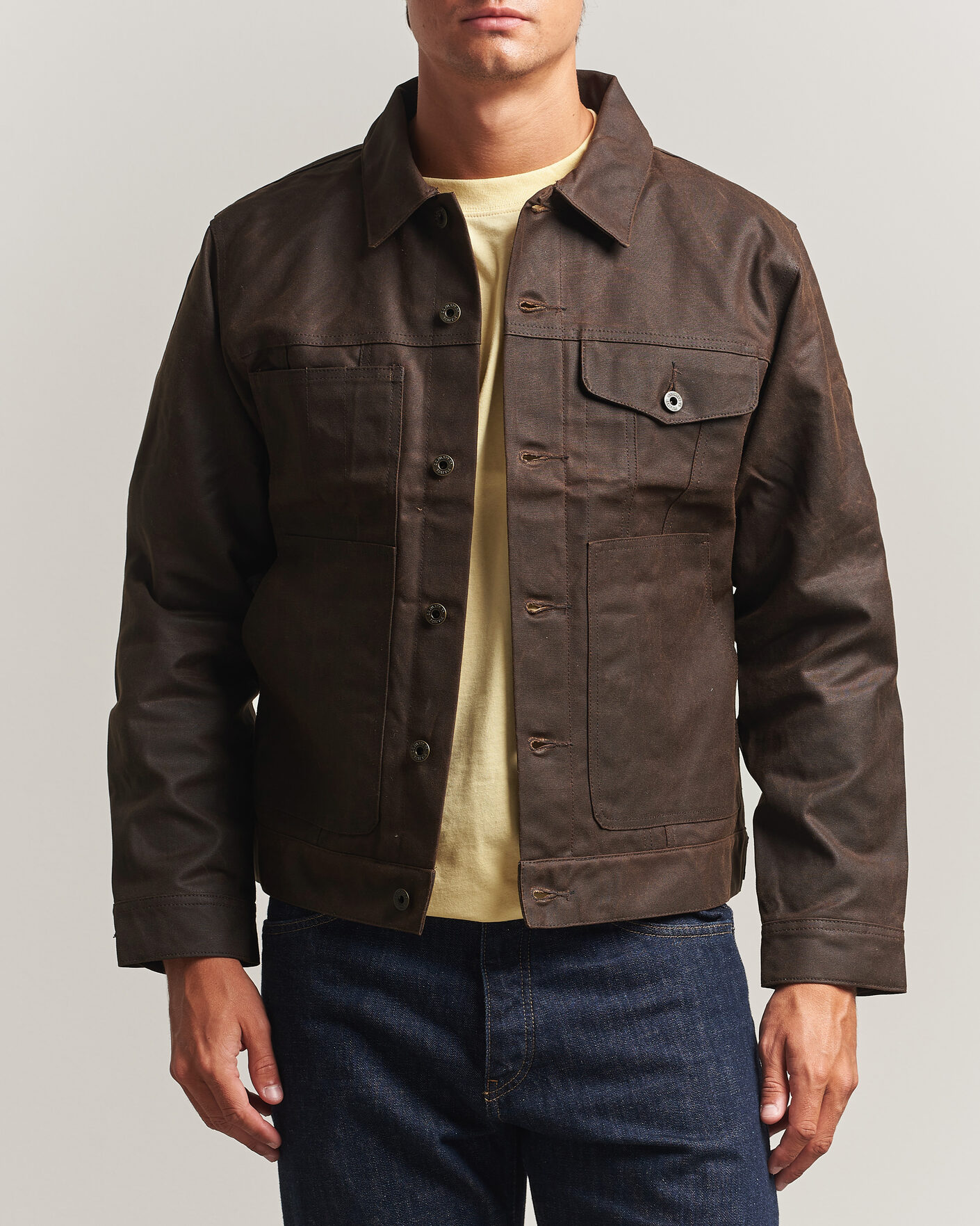 Herren | Jacken | Filson | Short Lined Tin Cloth Cruiser Dark Brown