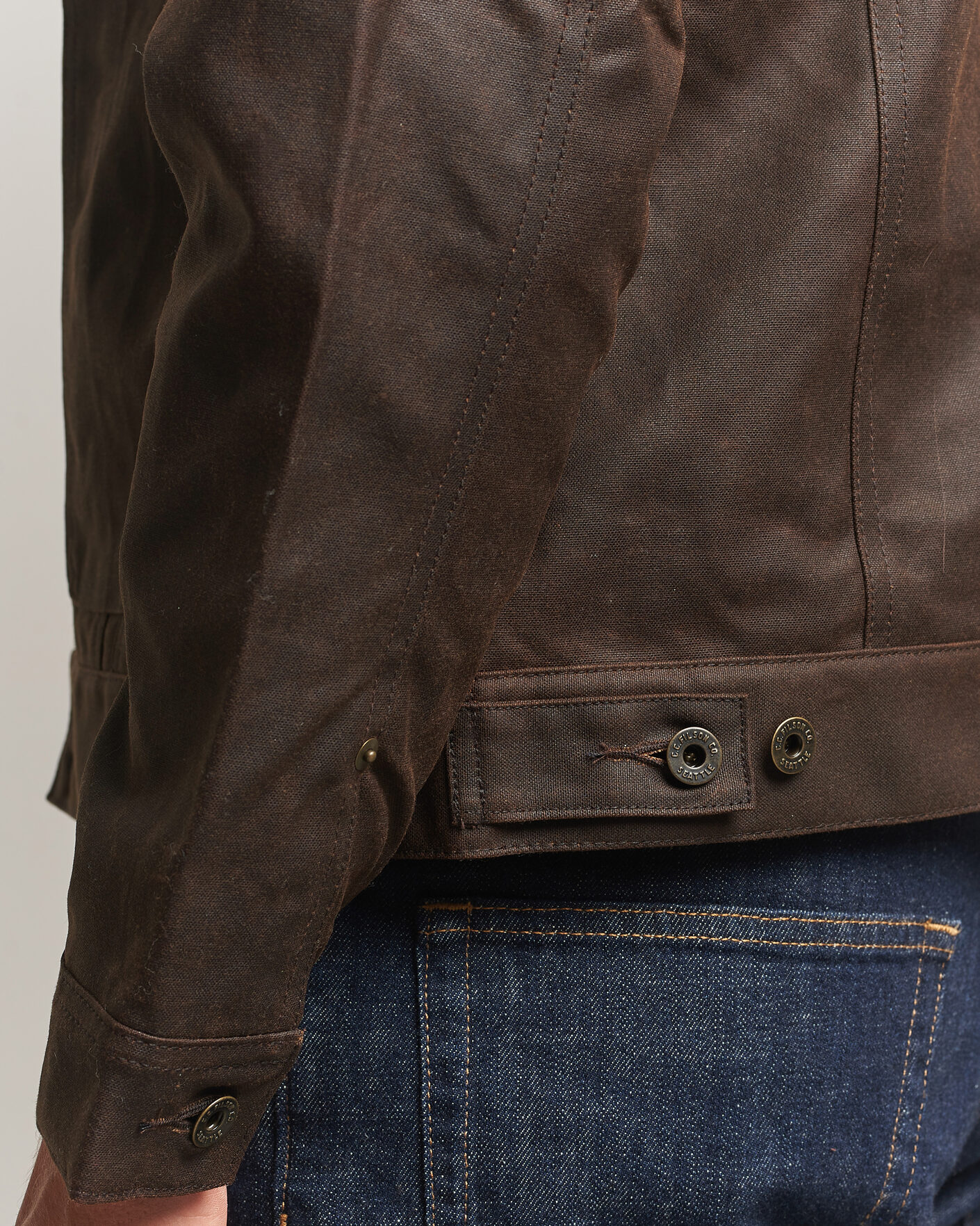 Herren | Jacken | Filson | Short Lined Tin Cloth Cruiser Dark Brown
