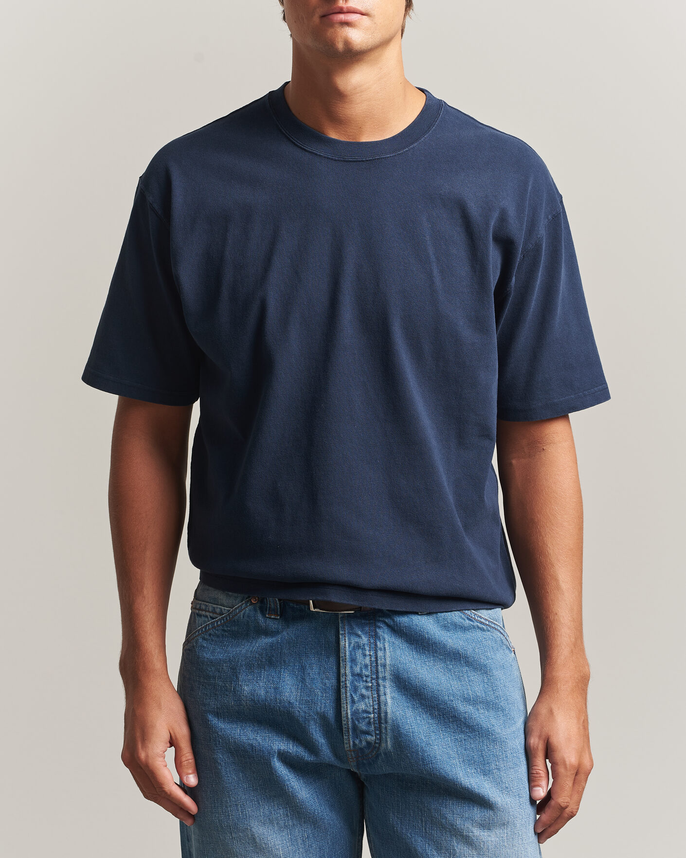 Herren | T-Shirts | Drake's | Short Sleeve Hiking T-Shirt Navy