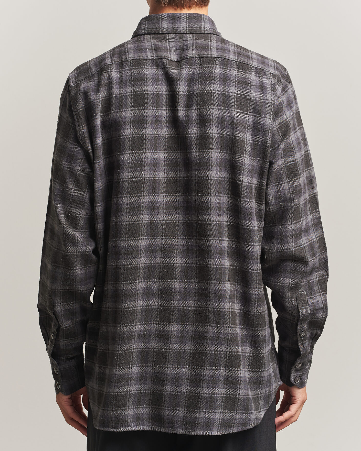 Herren | Hemden | Drake's | Cotton/Silk Two Pocket Shirt Grey