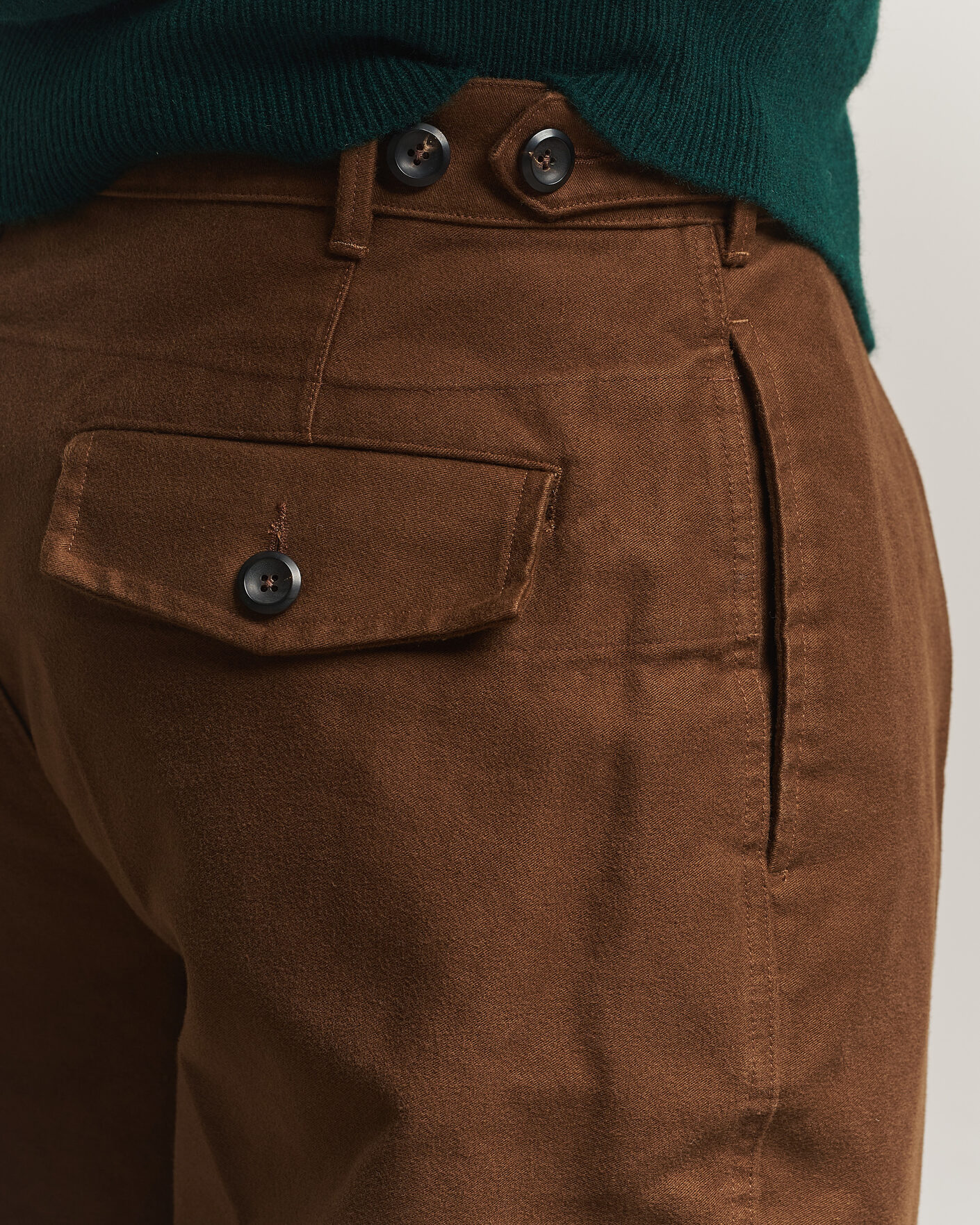 Herren | Hosen | Drake's | MKIV Japanese Moleskin Games Trousers Brown