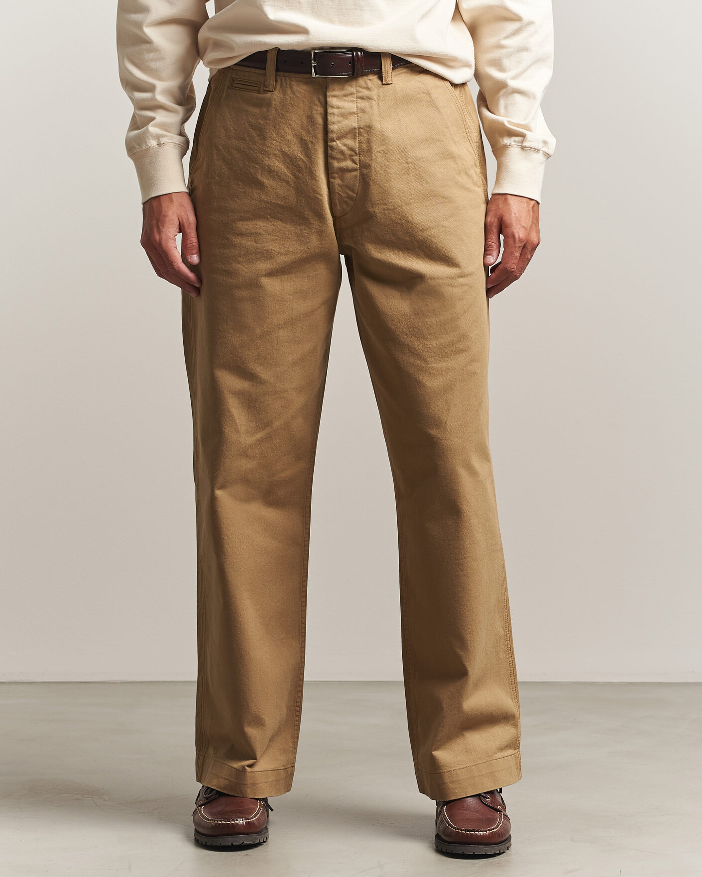 Herren | Hosen | Drake's | Twill Officer Chino Beige