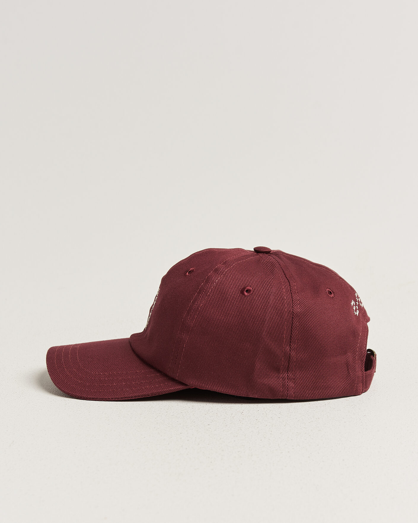 Herren | Hüte & Mützen | Drake's | Cross Stitch D Twill Baseball Cap Burgundy