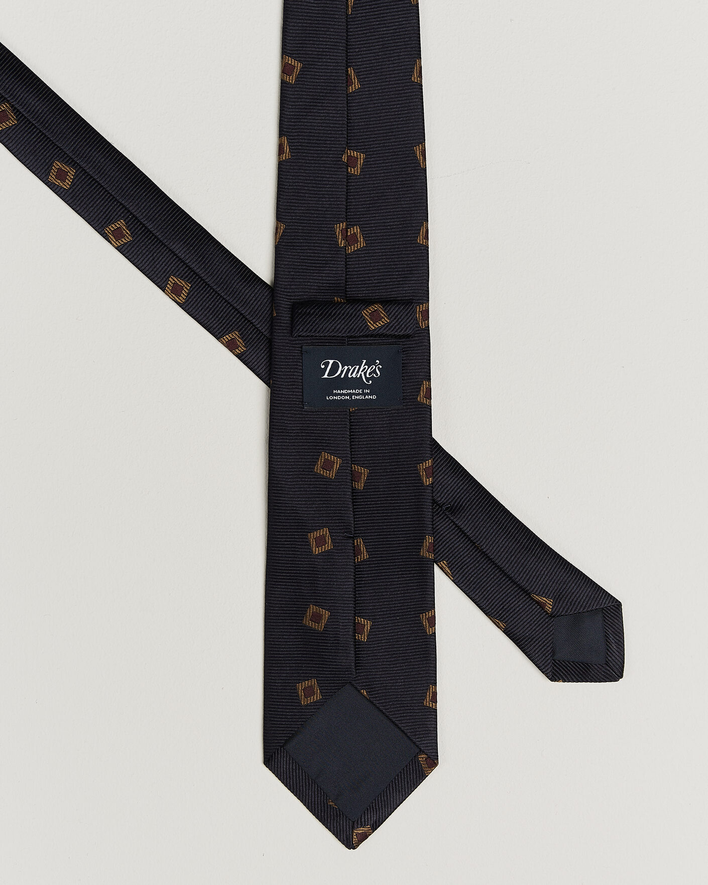 Herren | Krawatten | Drake's | Diamond Motif Silk Tie Navy/Gold/Red