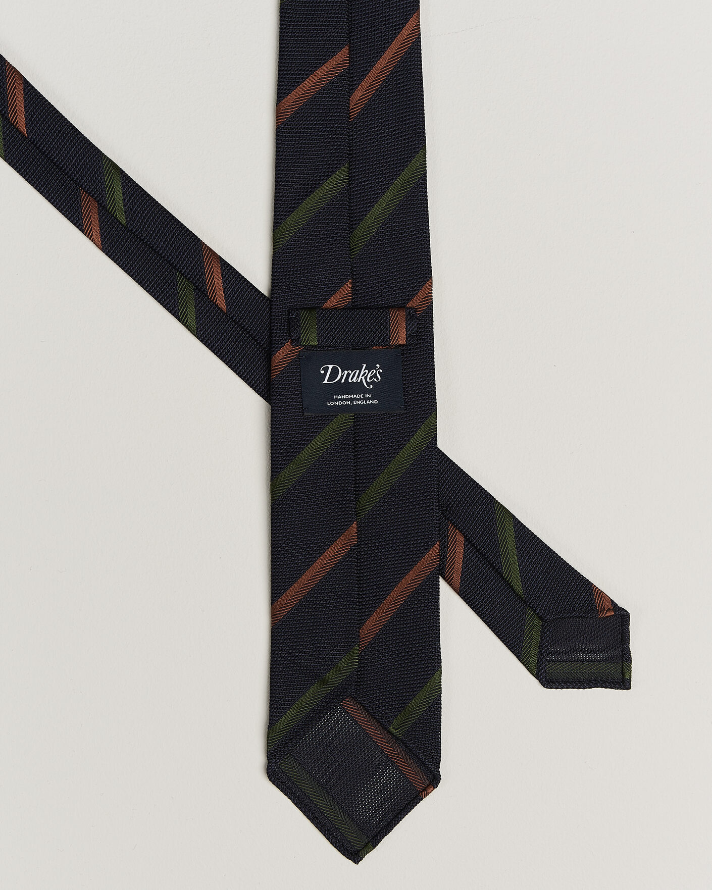Herren | Krawatten | Drake's | Multistripe Grenadine Silk Tie Navy/Green/Brown